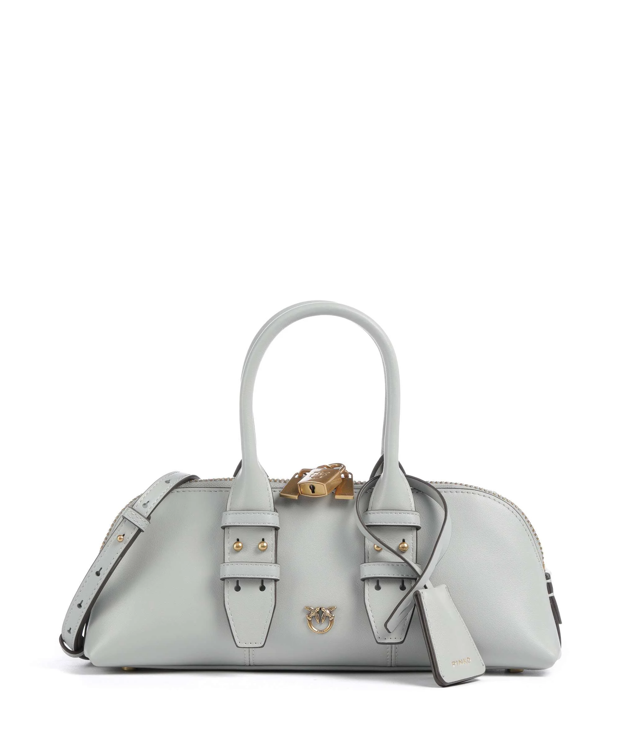 Pinko Bowling Horizontal Handtas grigio perla/antique gold