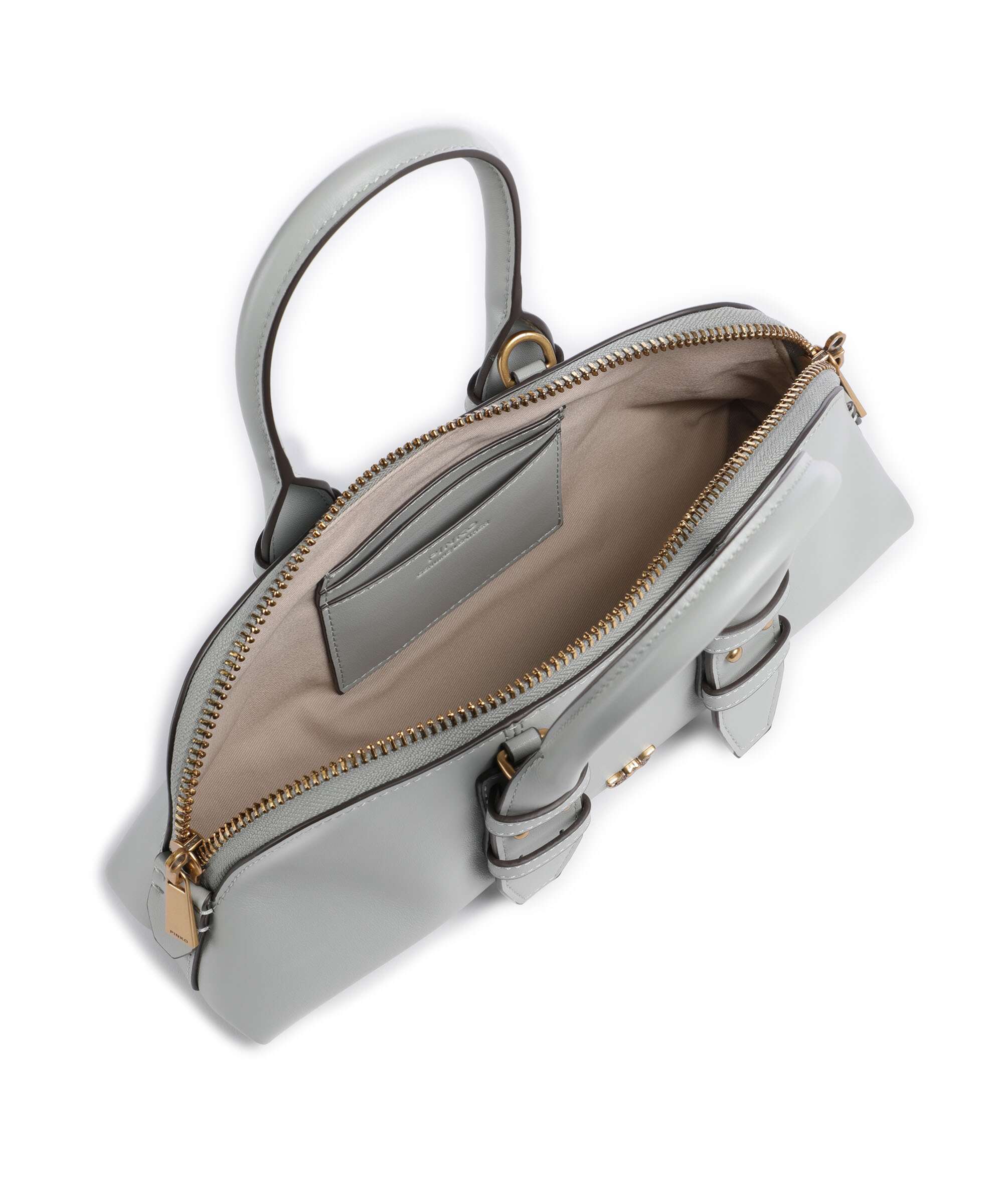 Pinko Bowling Horizontal Handtas grigio perla/antique gold - Image 6