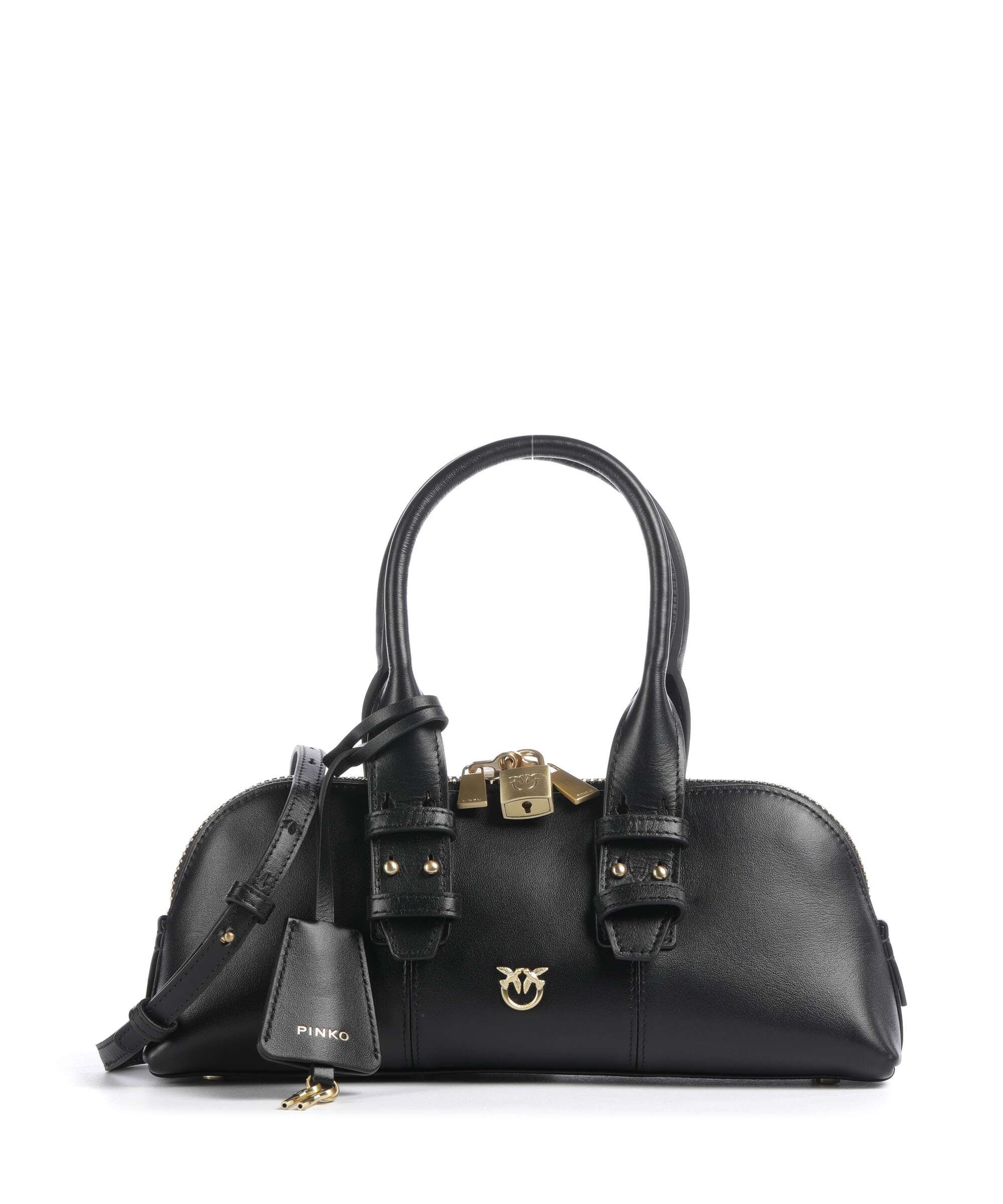 Pinko Bowling Horizontal Handtas nero limousine/matt gold
