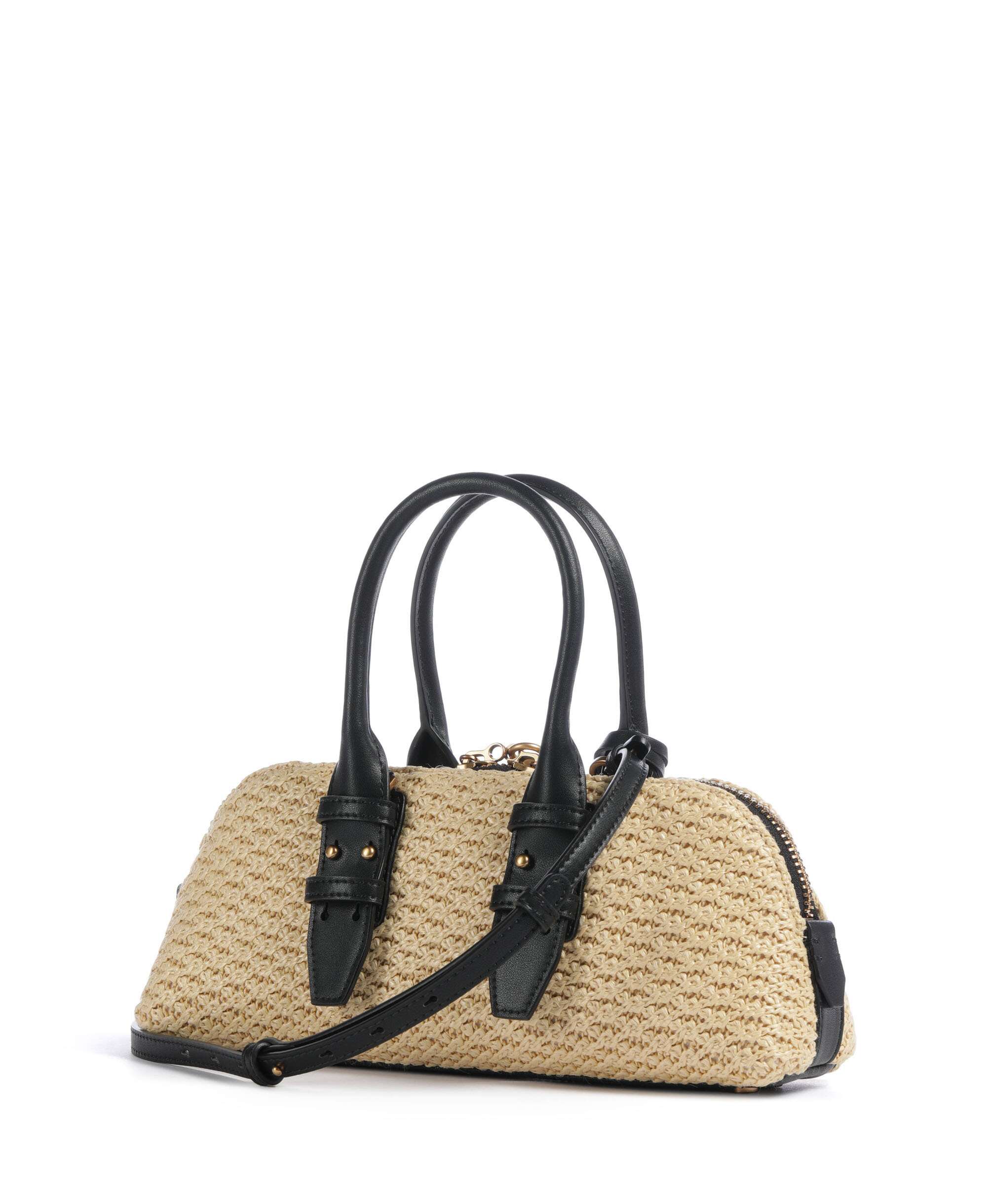 Pinko Bowling Horizontal Handtas rafia/nero/antique gold - Image 2