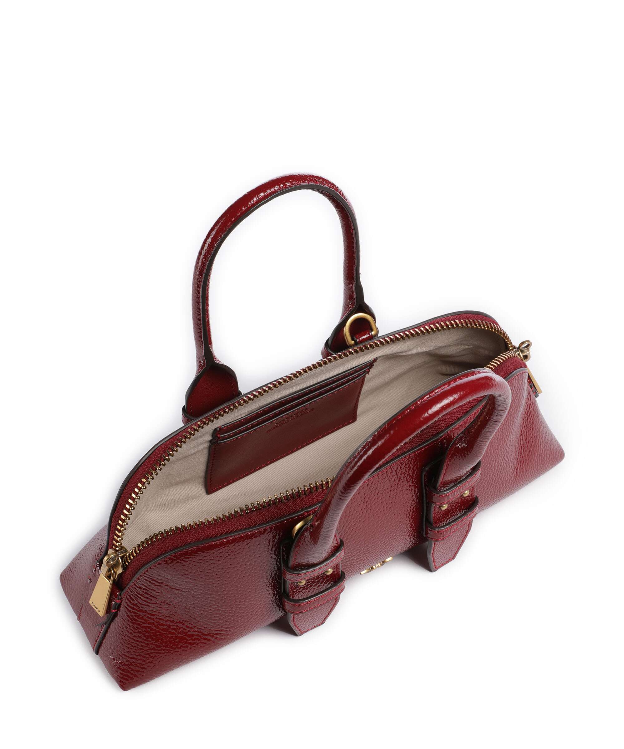 Pinko Bowling Horizontal Handtas rosso scuro/antique gold - Image 6