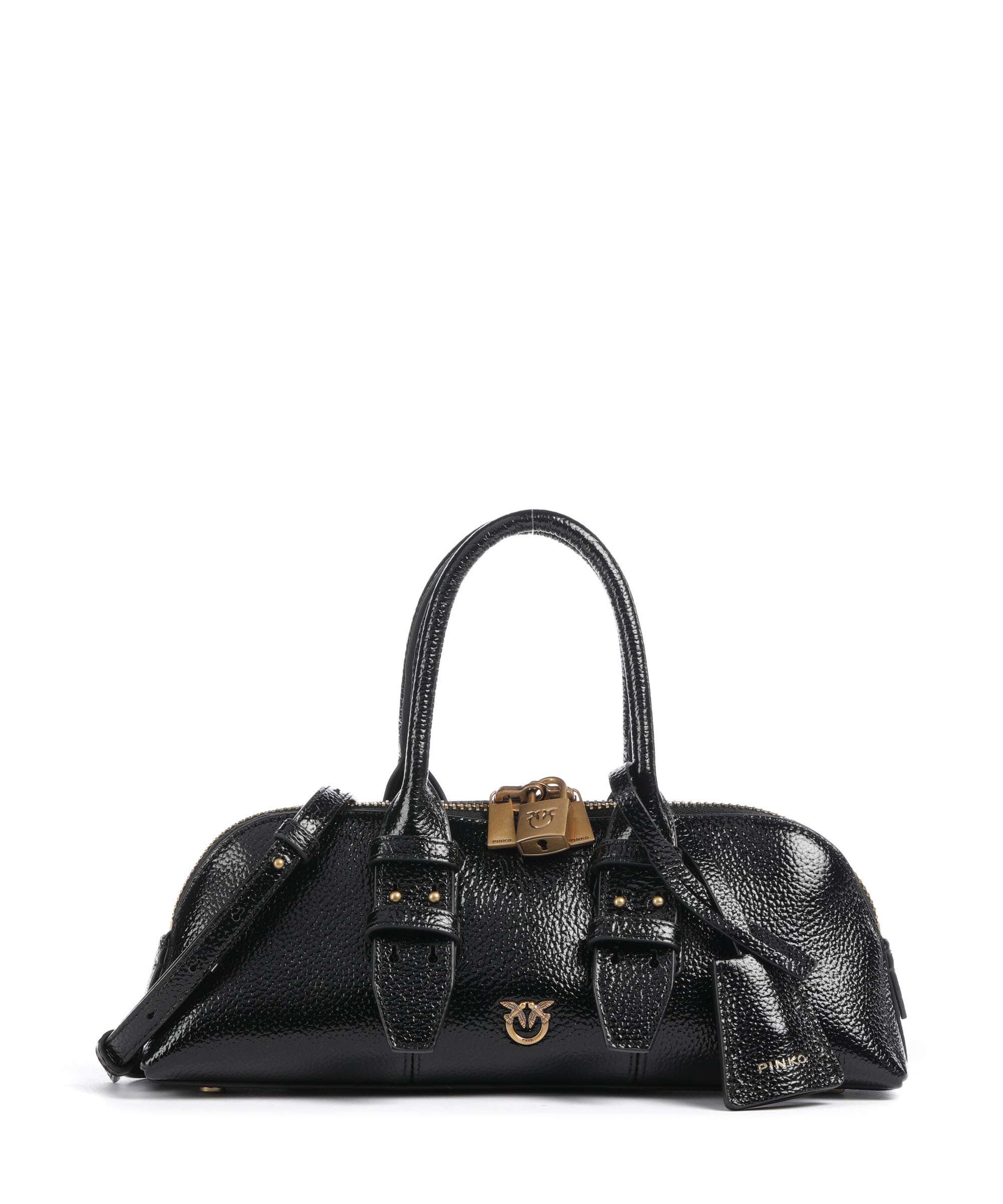Pinko Bowling Horizontal Handtas nero/antique gold