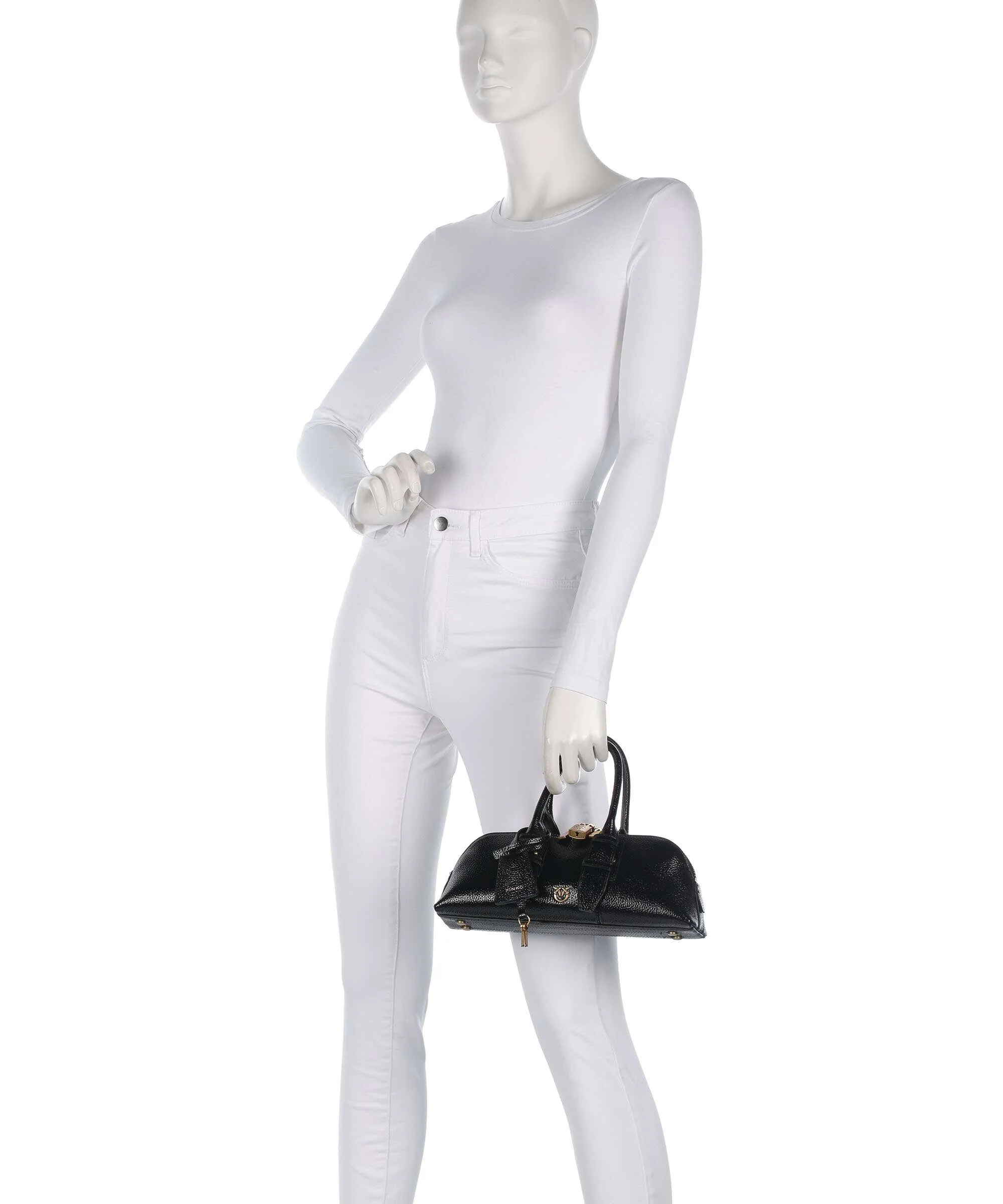 Pinko Bowling Horizontal Handtas nero/antique gold - Image 3