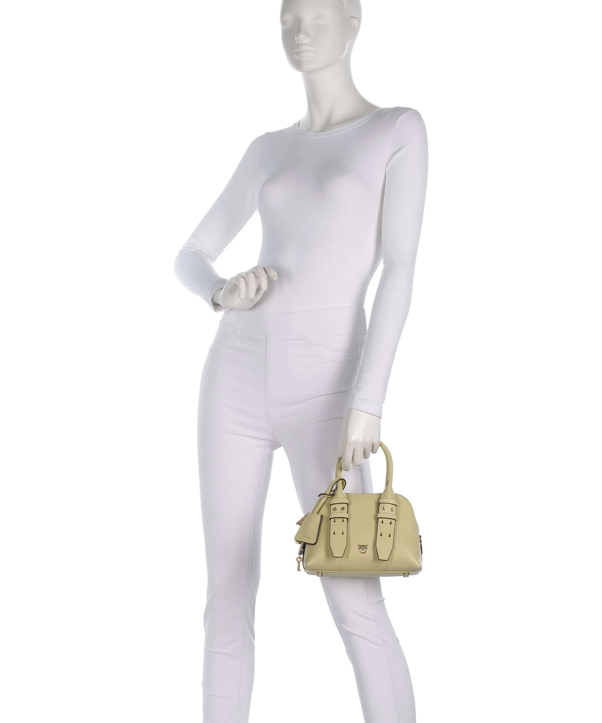 Pinko Bowling Mini Handtas giallo vaniglia/antique gold - Image 4