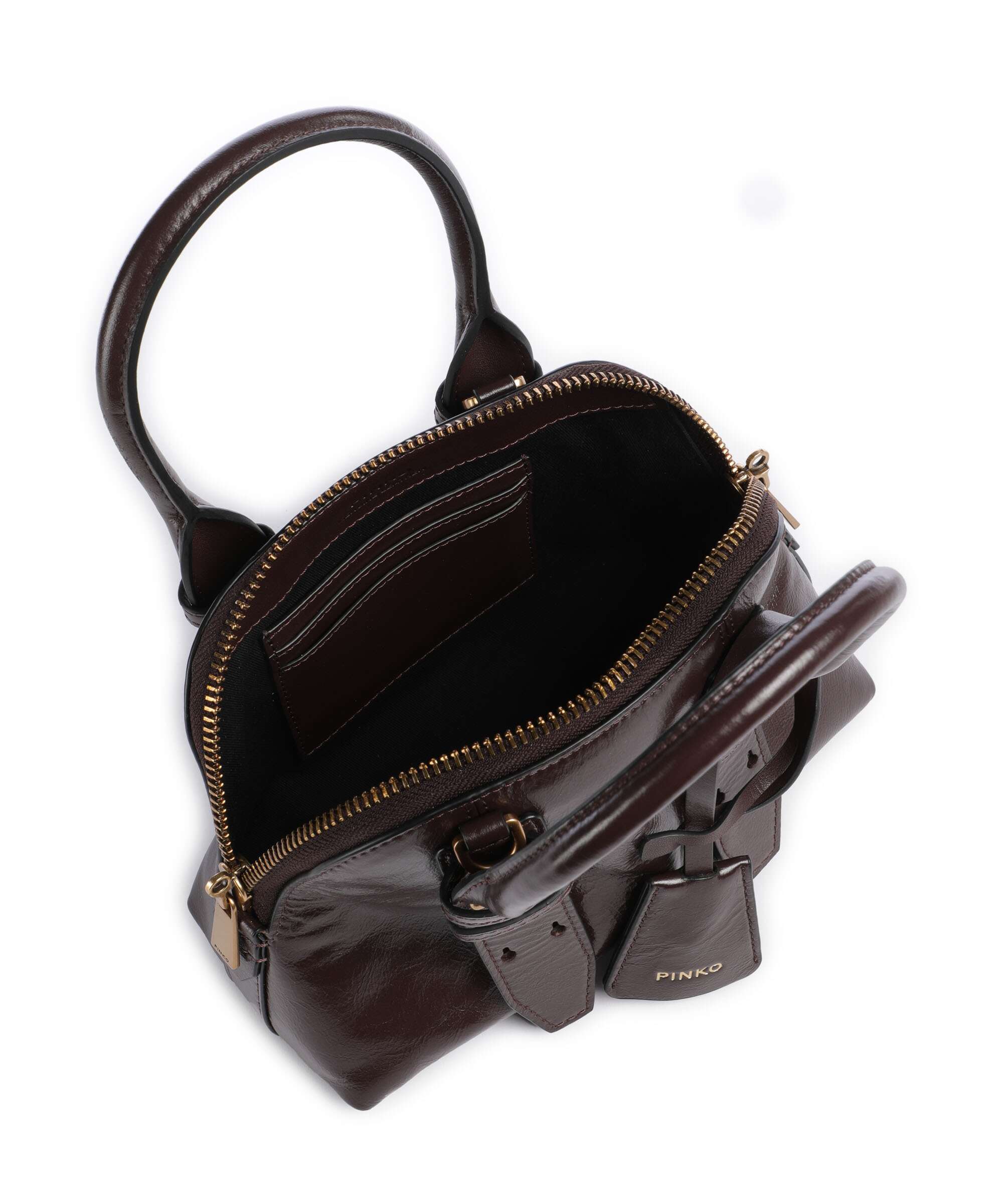 Pinko Bowling Mini Handtas rosso mogano/antique gold - Image 6