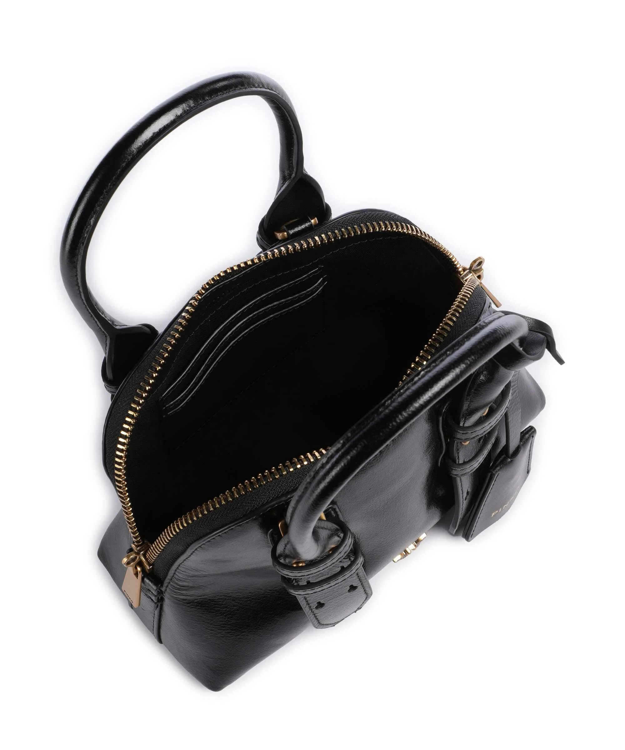 Pinko Bowling Mini Handtas nero/antique gold - Image 6