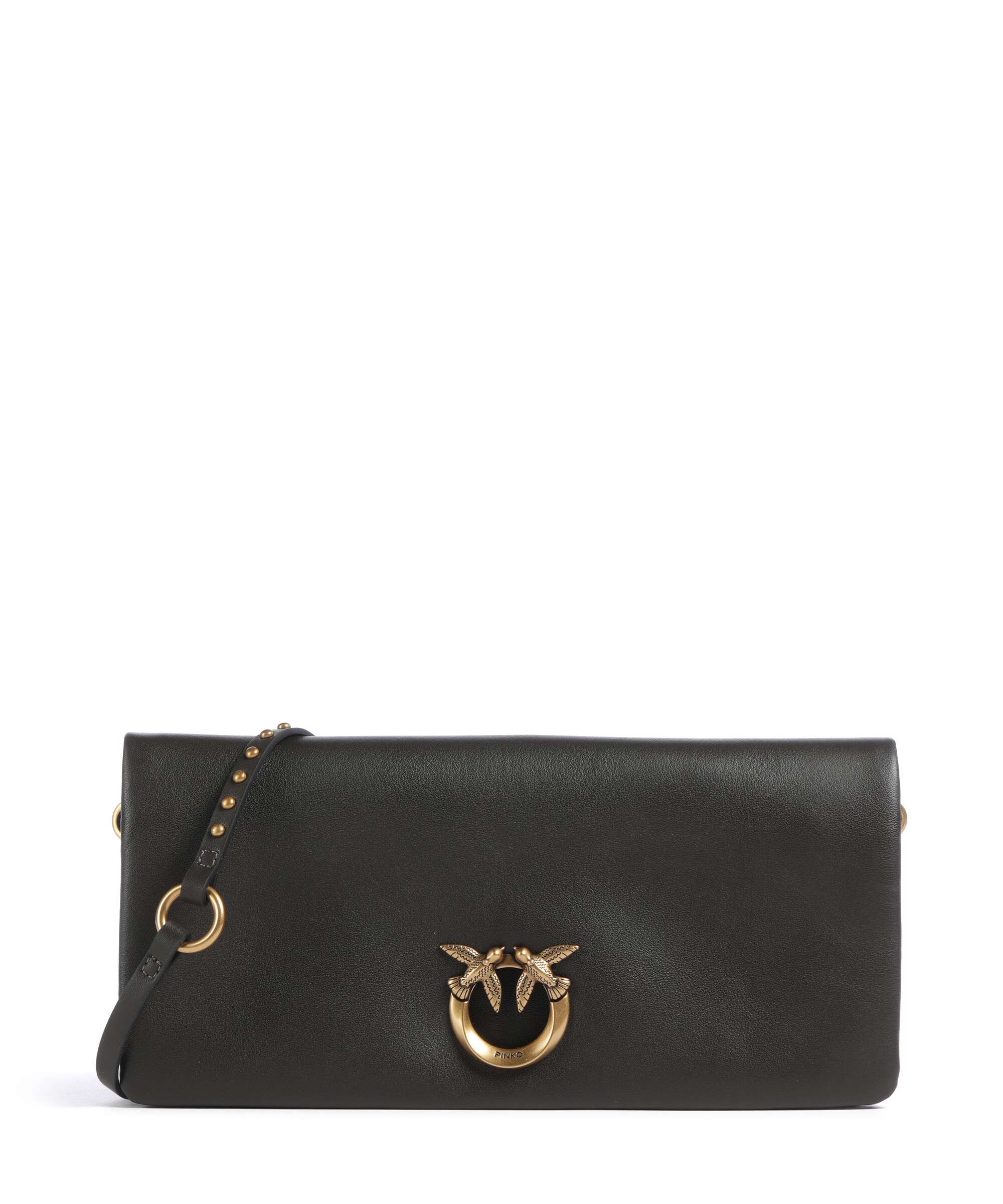 Pinko Click Soft Classic Crossbody tas verde fango/antique gold