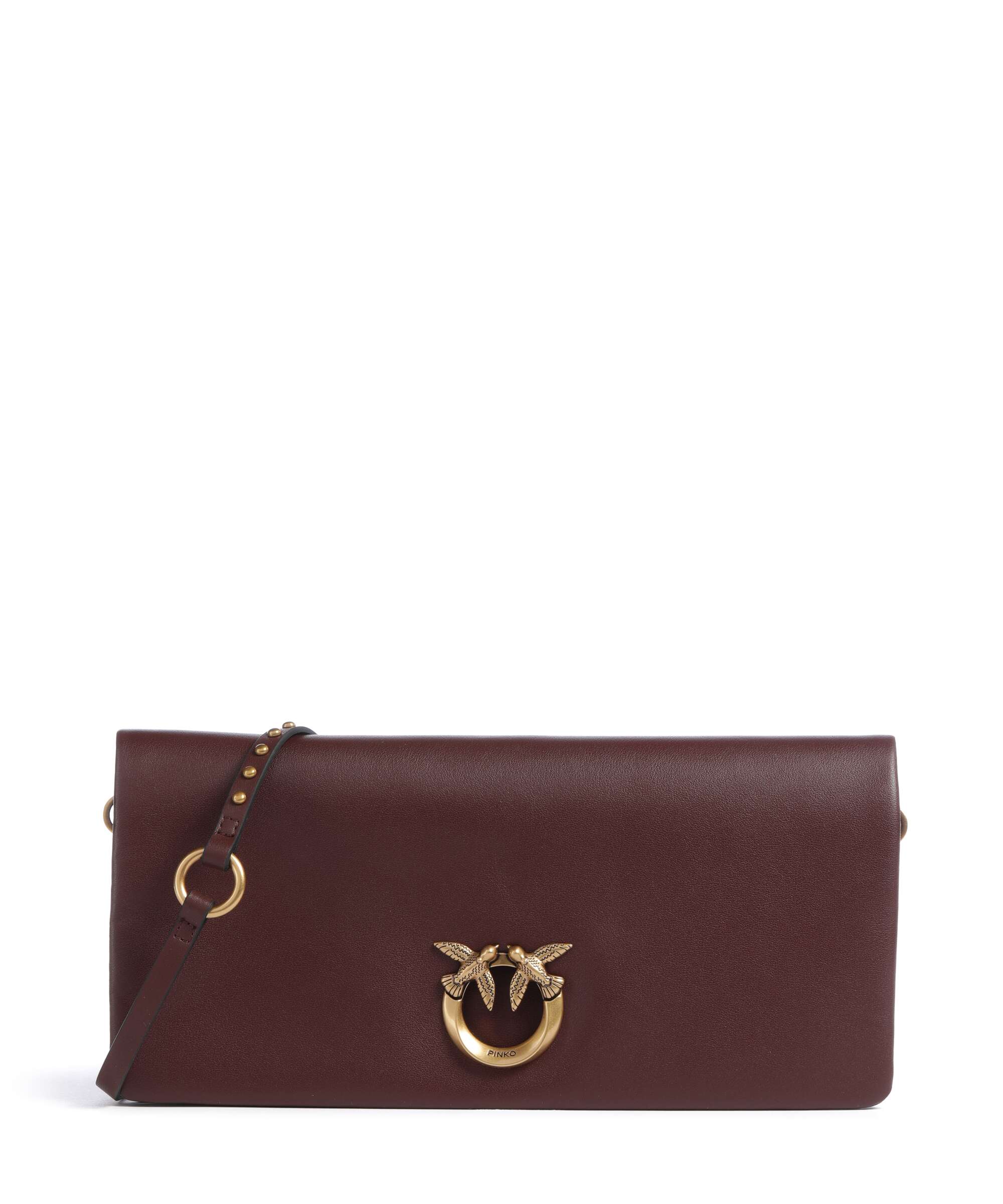 Pinko Click Soft Classic Crossbody tas burgundy wine/antique gold
