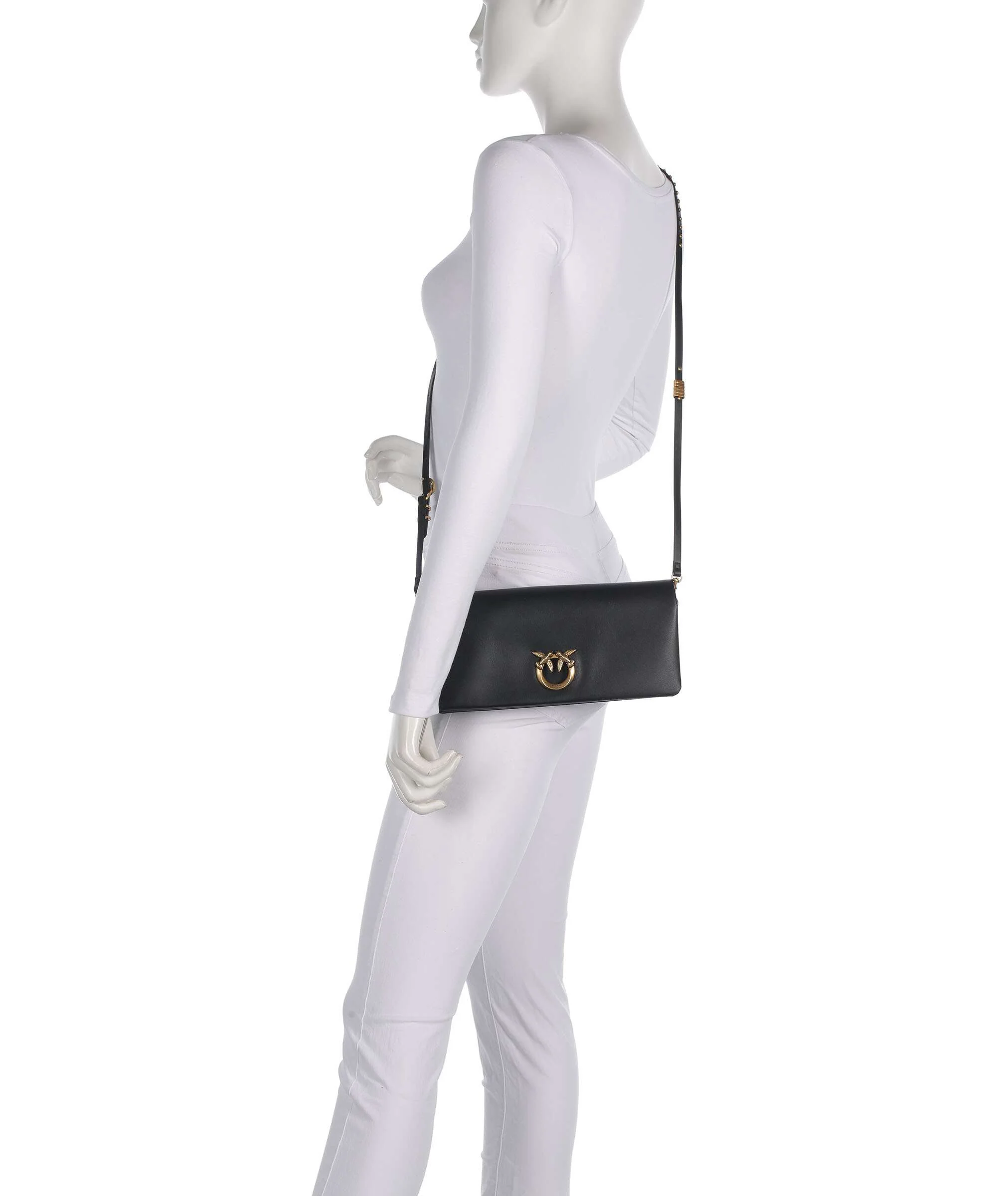 Pinko Click Soft Classic Crossbody tas nero/antique gold - Image 3