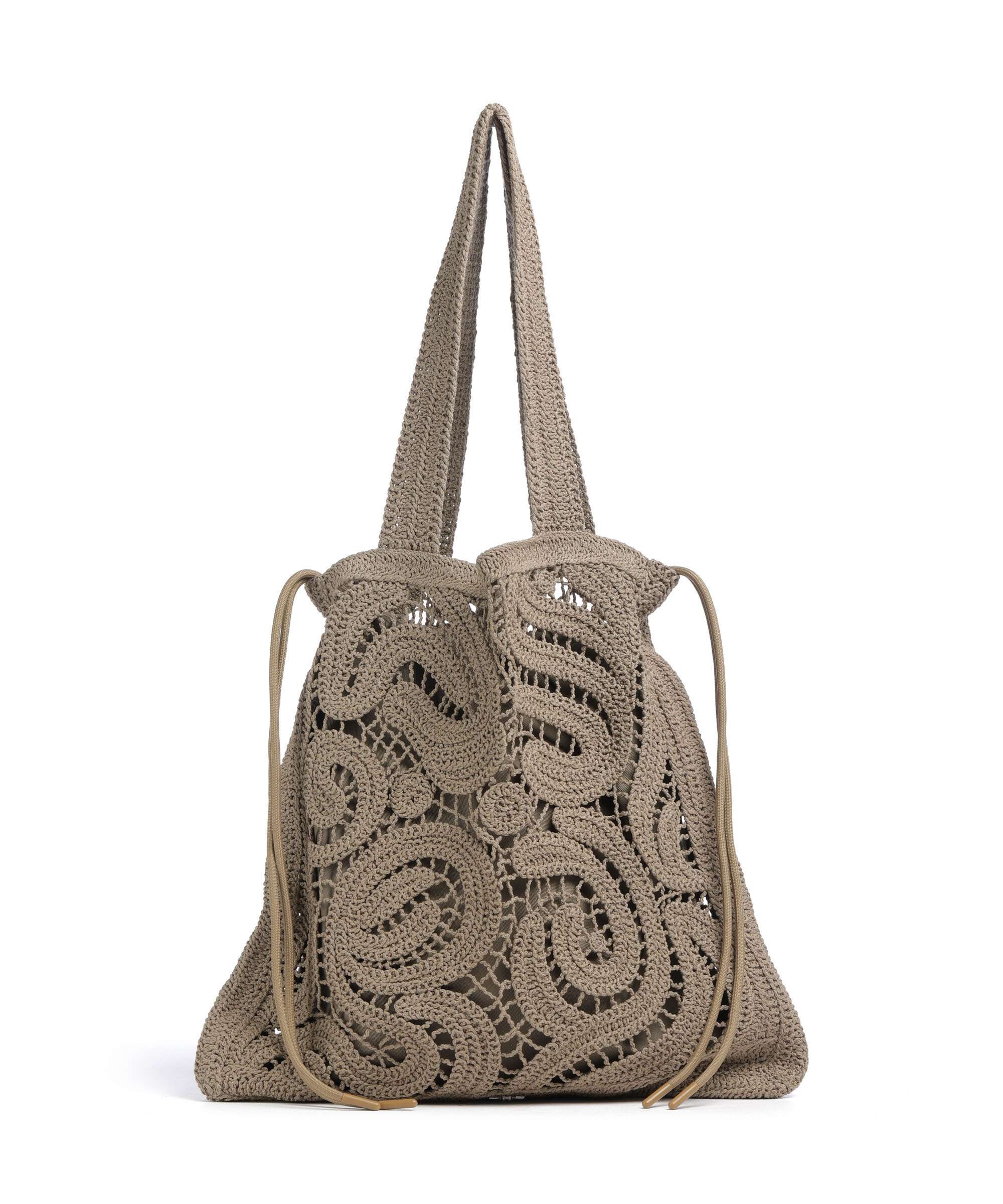 Pinko Crochet Geometrico Hobo tas verde canguro