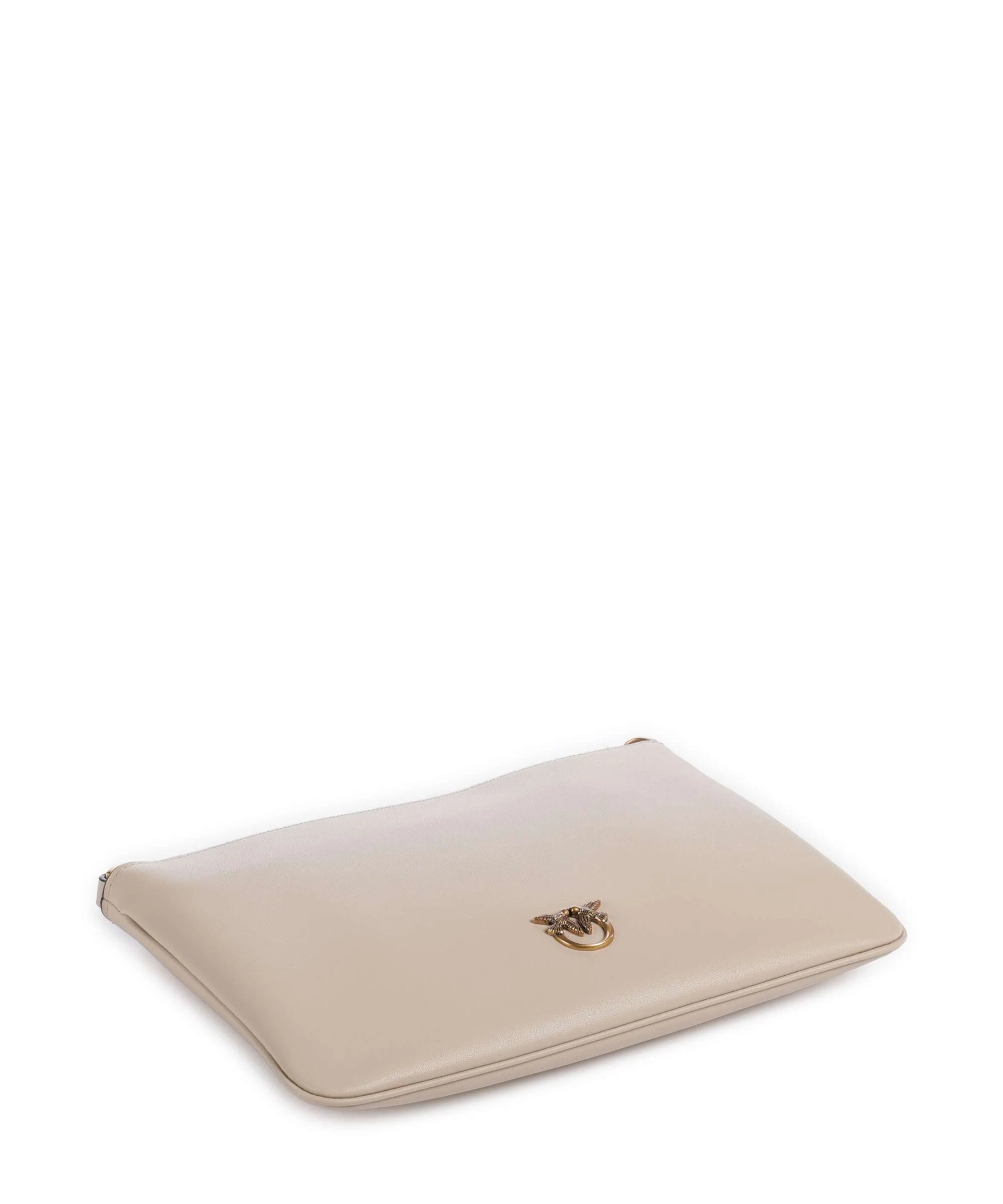 Pinko Flat Classic Crossbody tas beige/grigio fumo/antique gold - Image 4