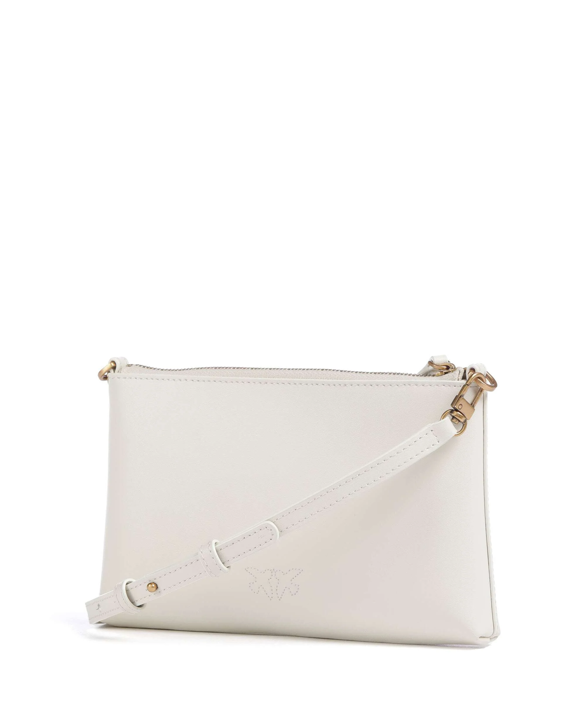 Pinko Flat Mini Crossbody tas bianco seta/antique gold - Image 2