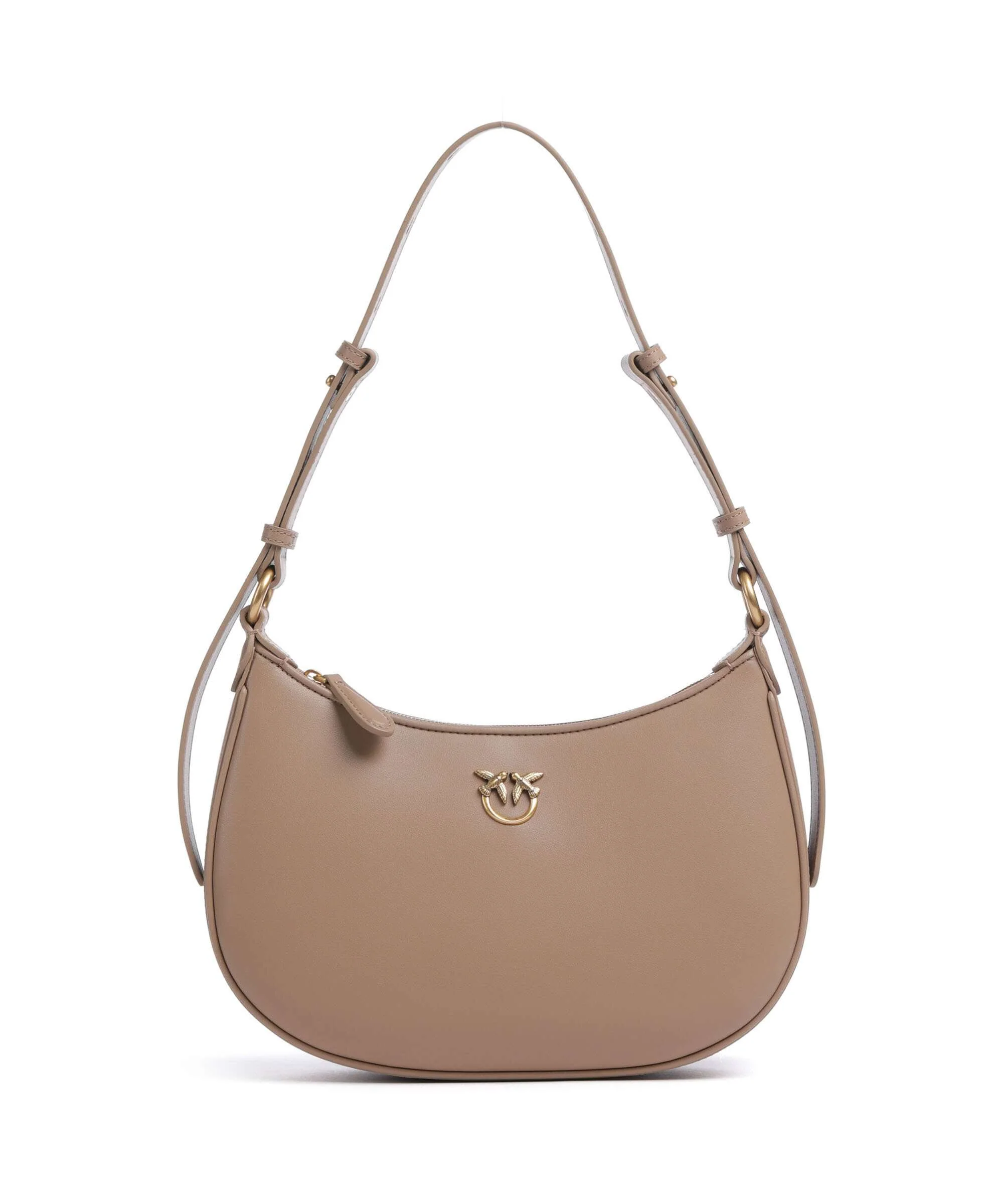 Pinko Half Moon Mini Schoudertas biscotto zenzero/antique gold