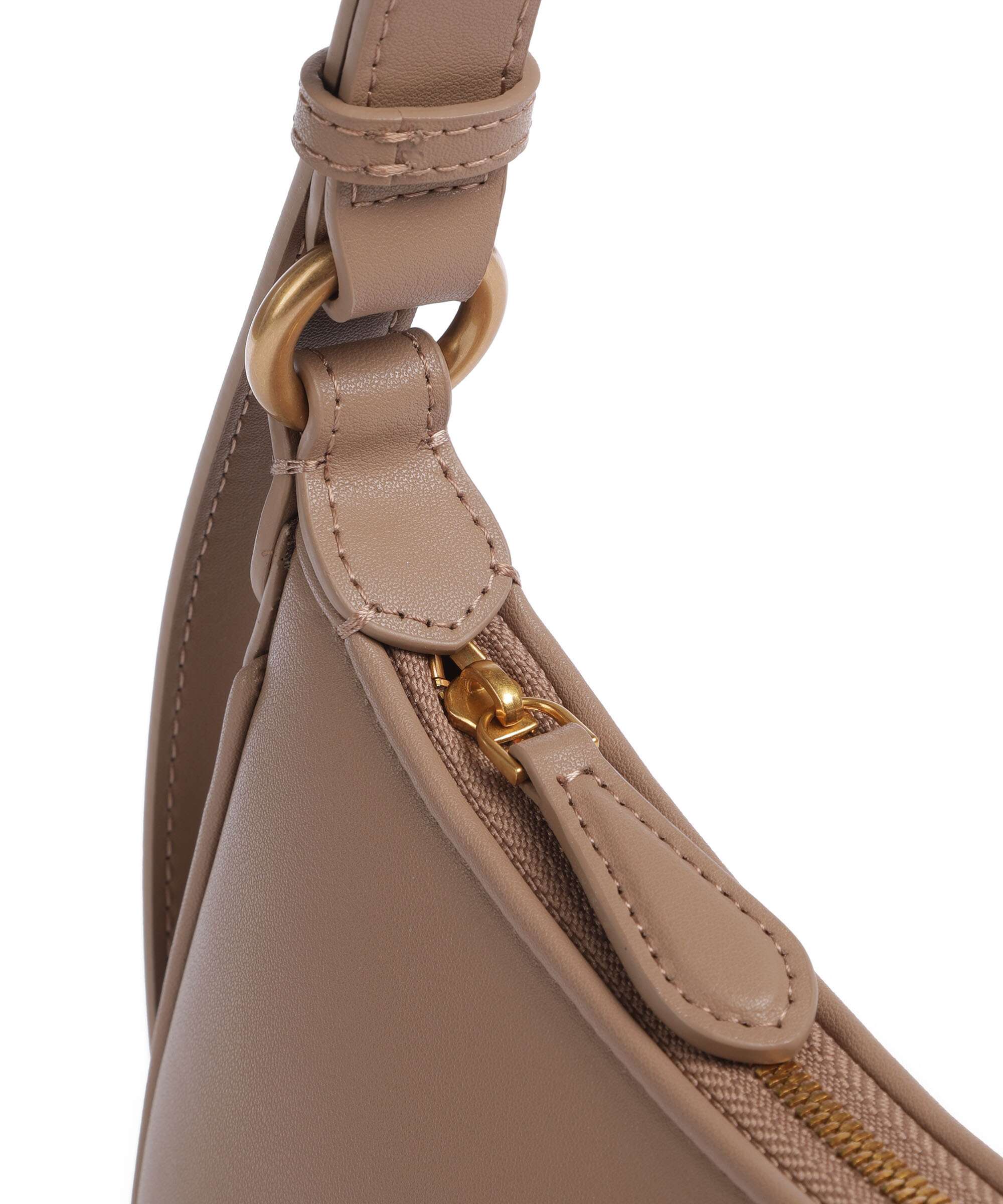 Pinko Half Moon Mini Schoudertas biscotto zenzero/antique gold - Image 4