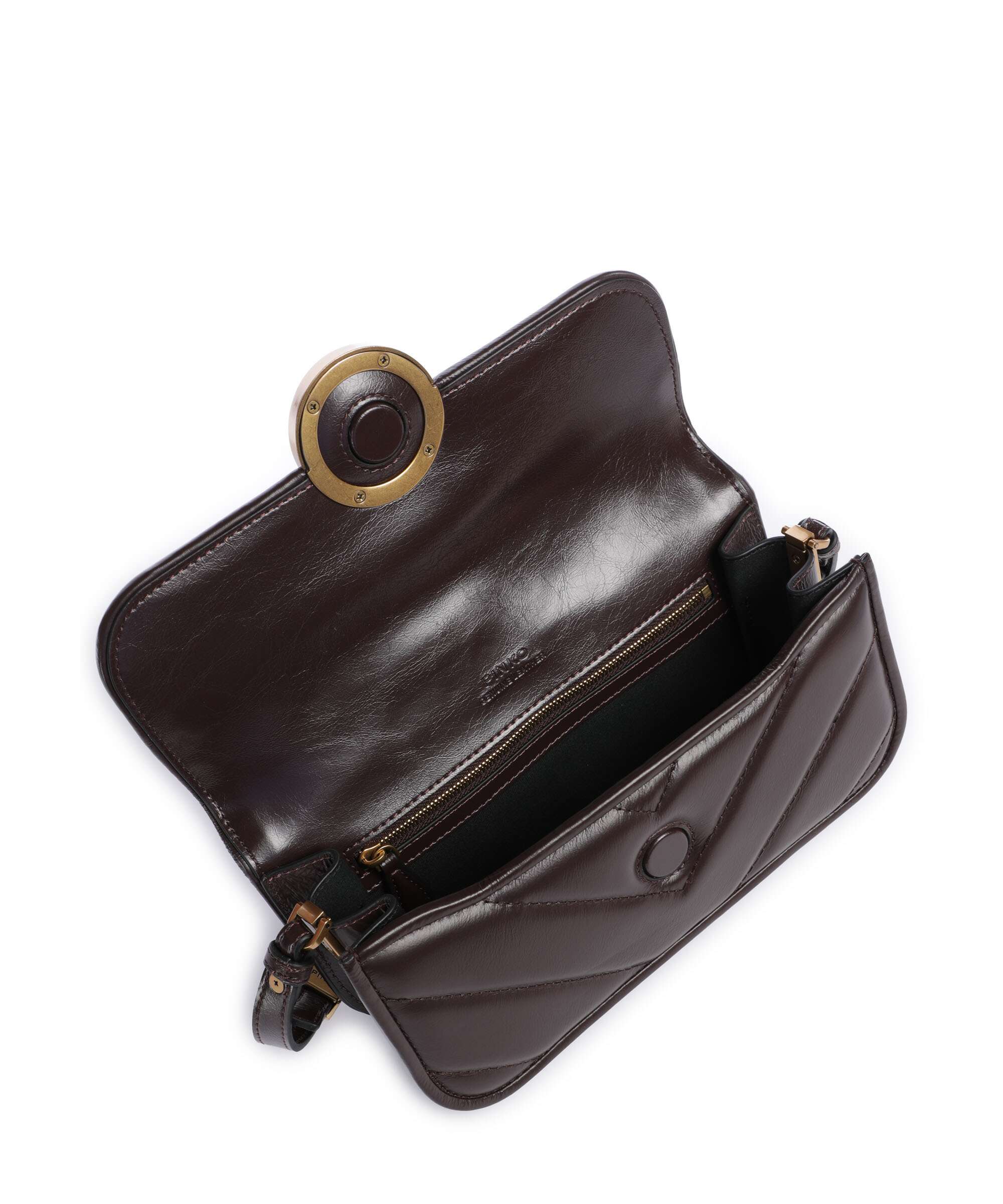 Pinko Love Box Horizontal Schoudertas rosso mogano/antique gold - Image 5