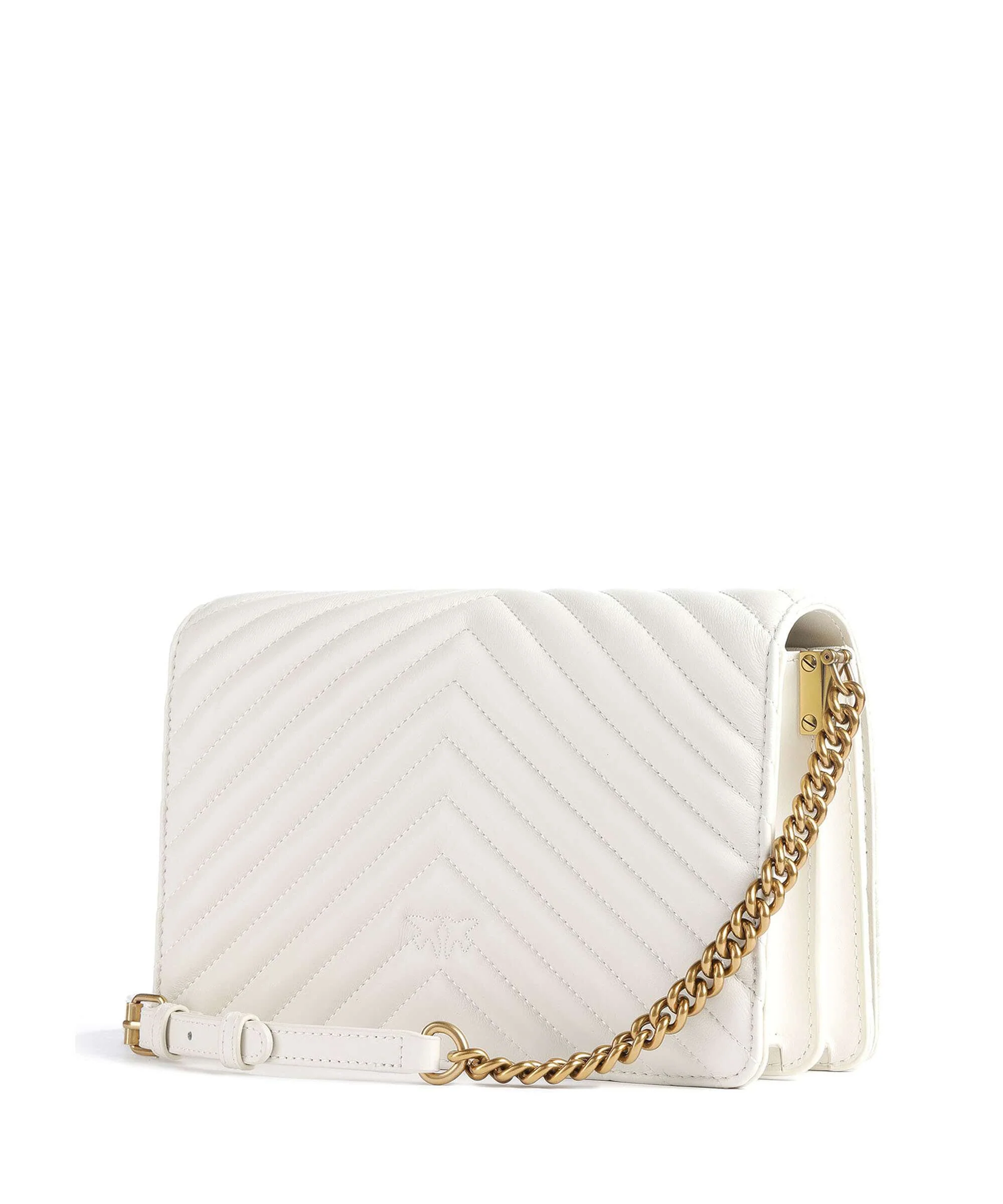 Pinko Love Click Classic Crossbody tas bianco seta/antique gold - Image 2