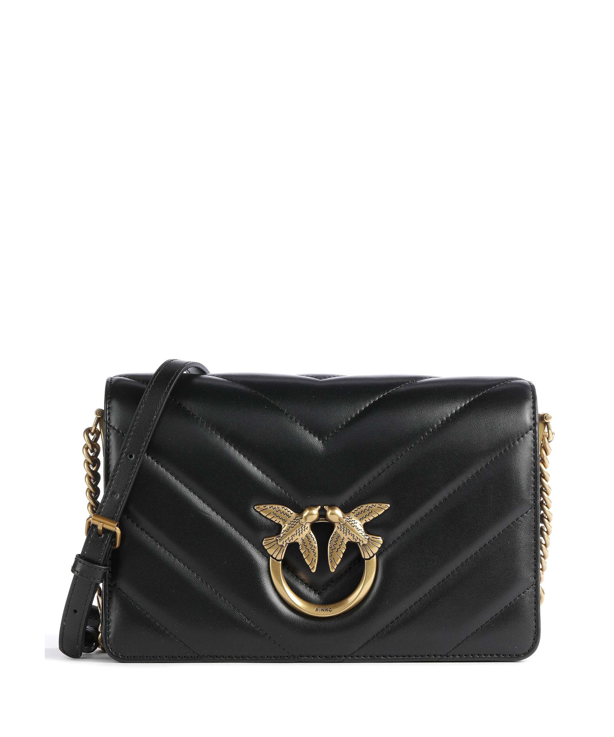 Pinko Love Click Classic Crossbody tas nero/antique gold