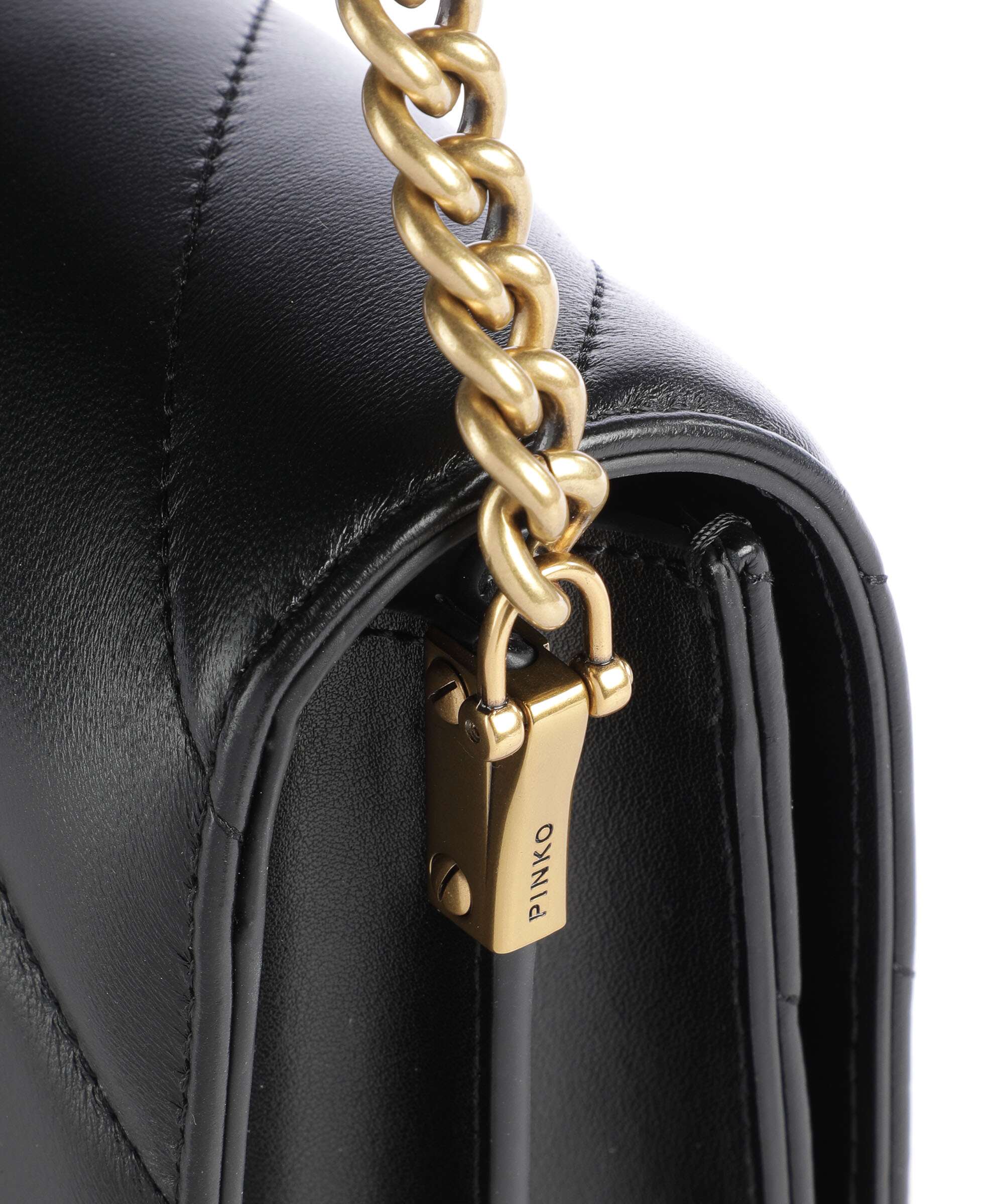 Pinko Love Click Classic Crossbody tas nero/antique gold - Image 4