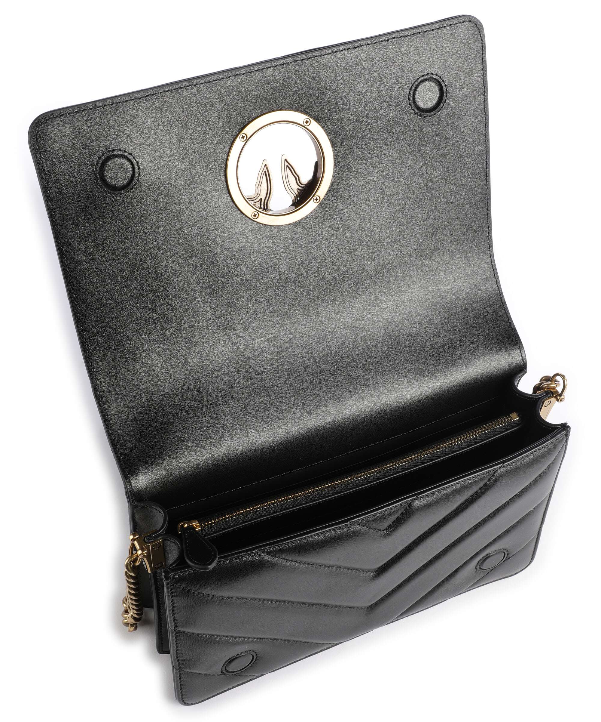 Pinko Love Click Classic Crossbody tas nero/antique gold - Image 6