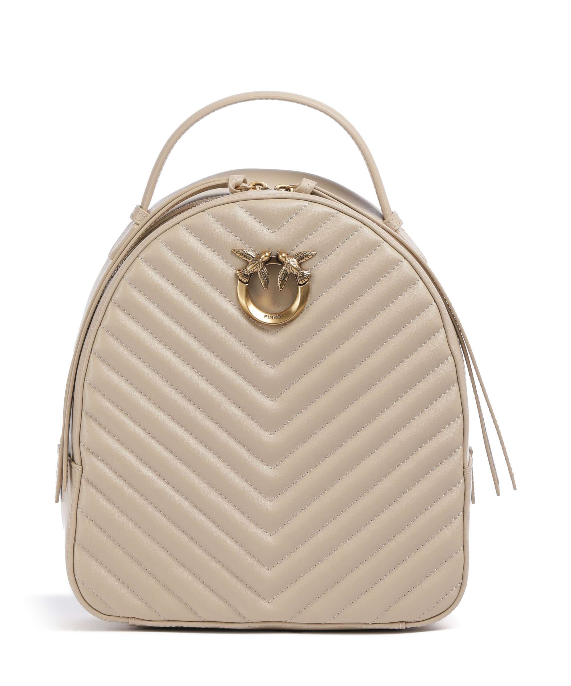 Pinko Love Click Rugzak beige/grigio fumo/antique gold
