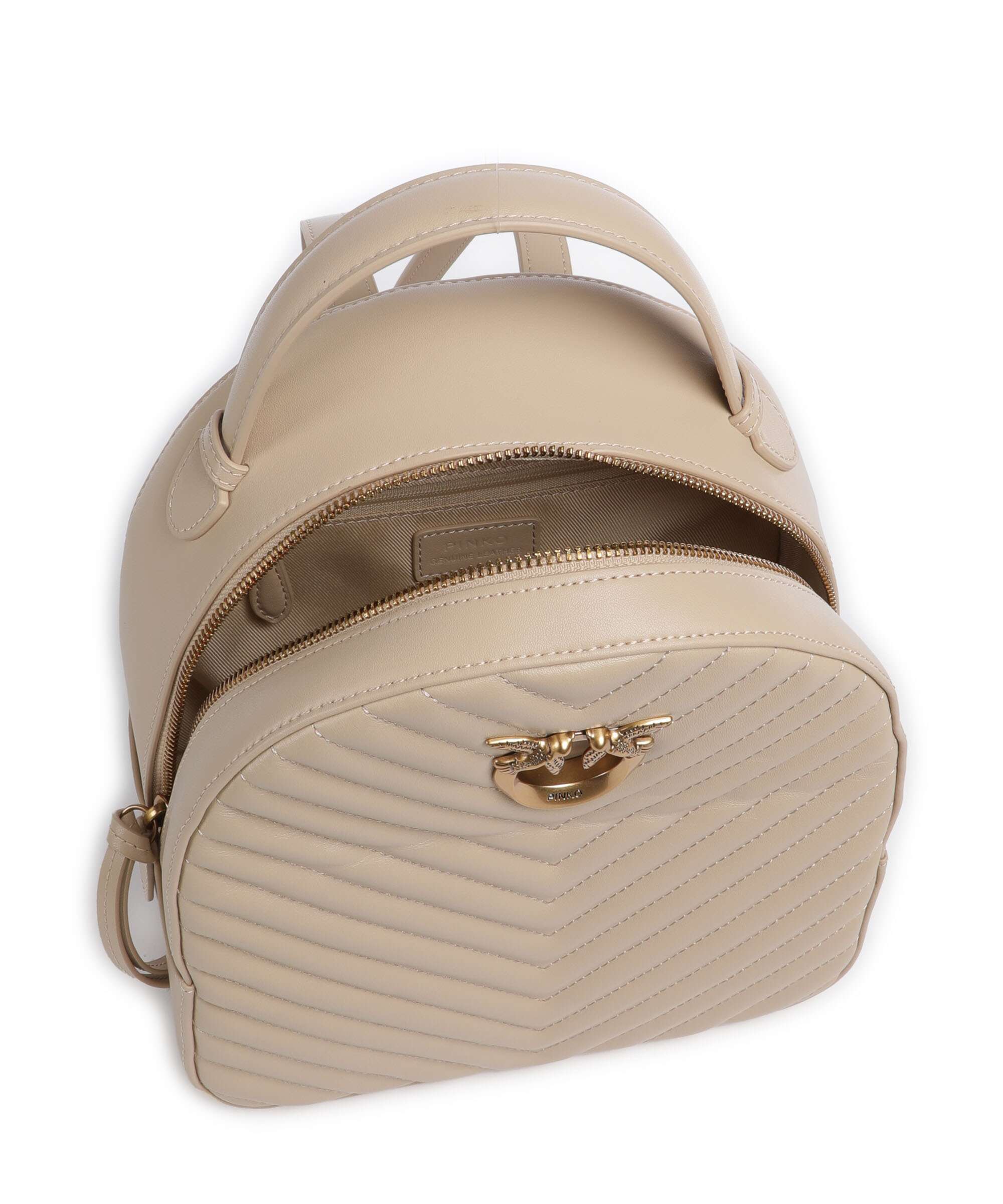 Pinko Love Click Rugzak beige/grigio fumo/antique gold - Image 6