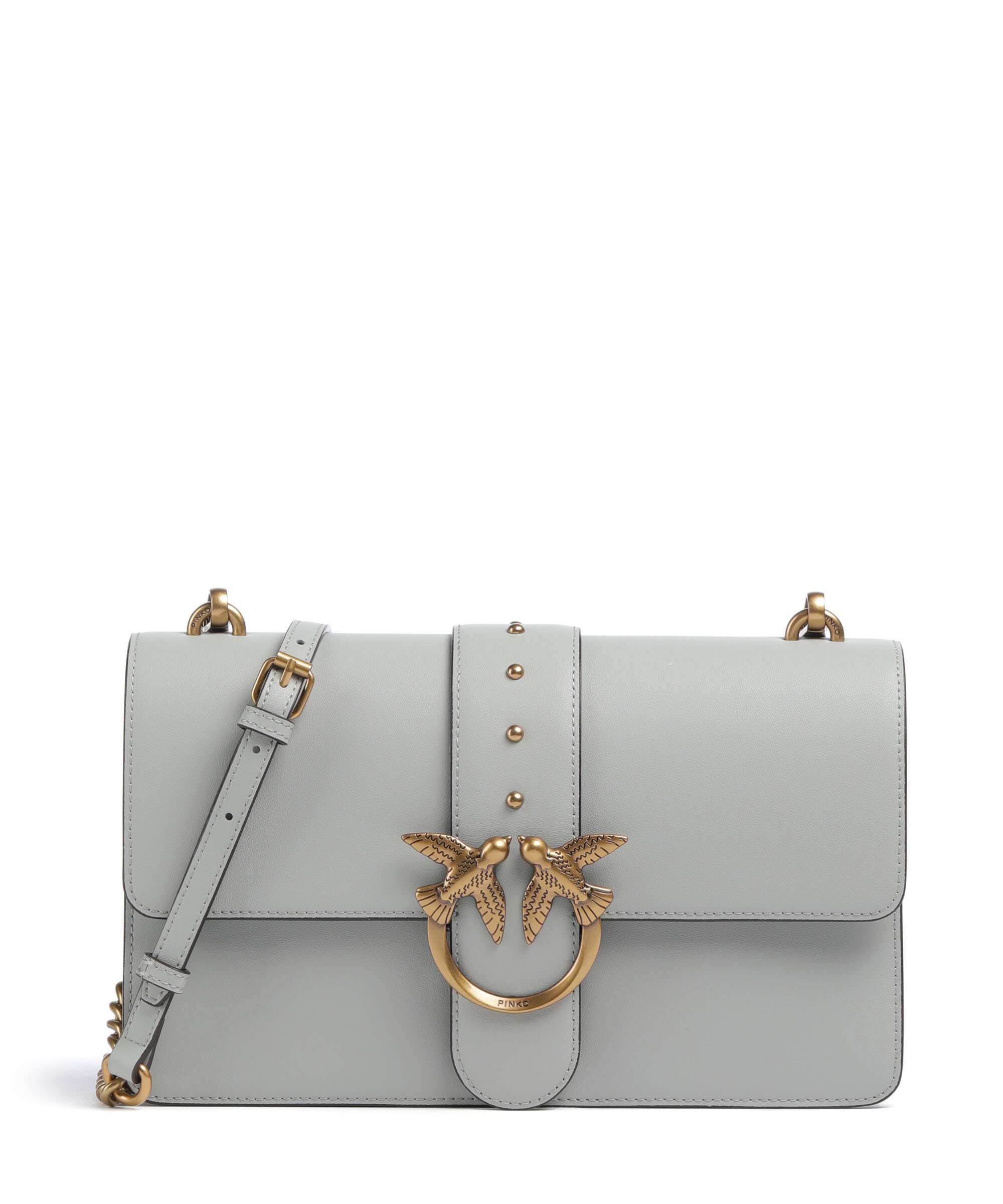 Pinko Love One Classic Crossbody tas grigio perla/antique gold