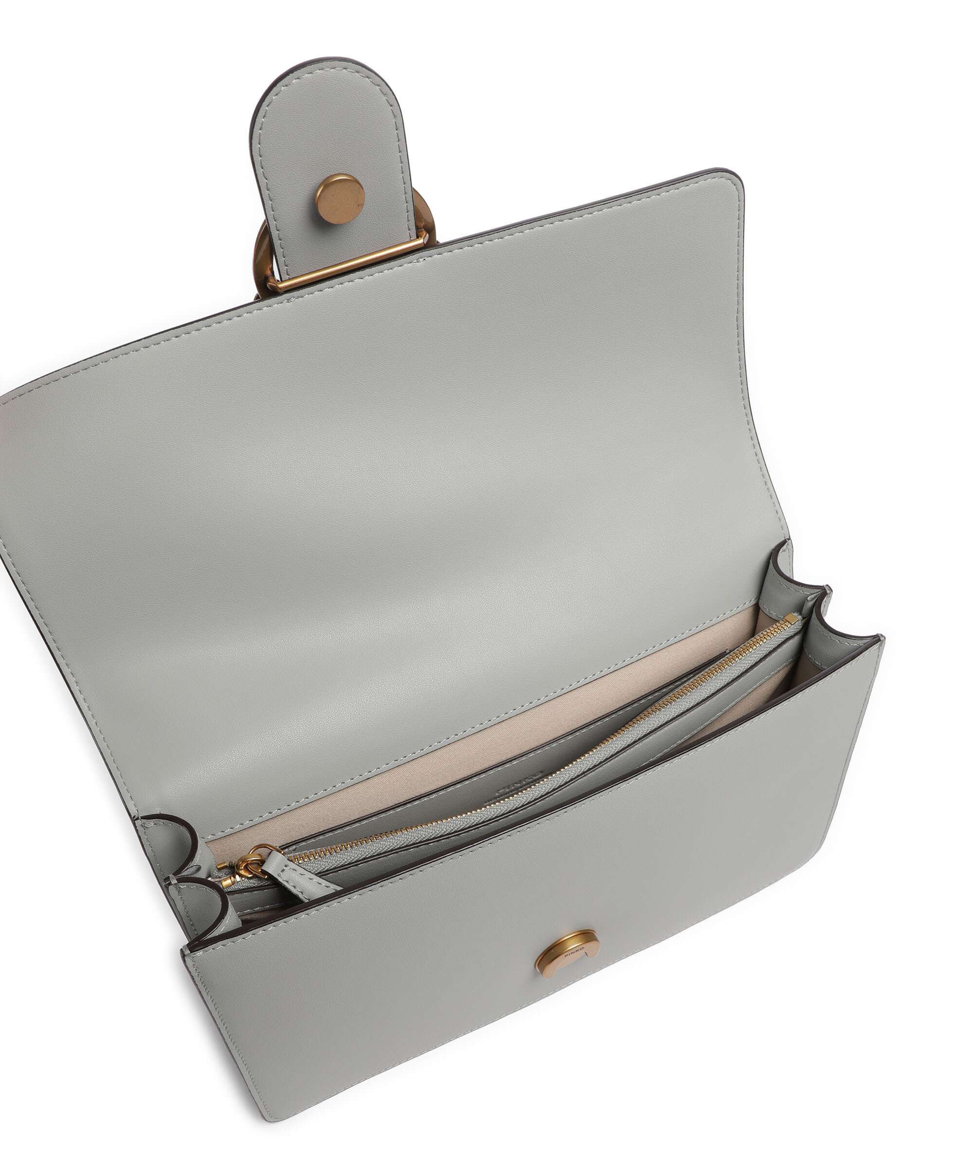 Pinko Love One Classic Crossbody tas grigio perla/antique gold - Image 6