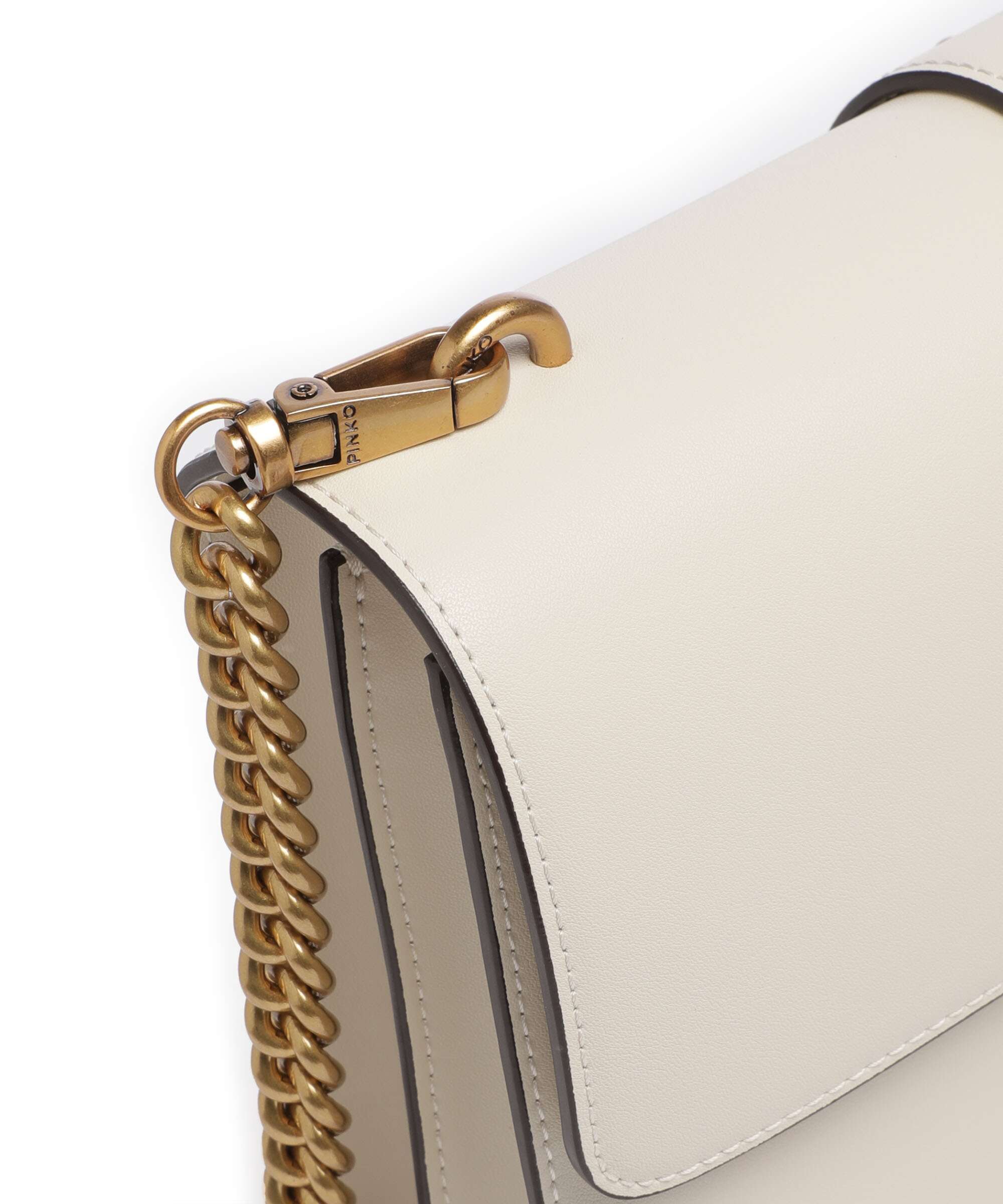 Pinko Love One Classic Crossbody tas bianco seta/antique gold - Image 4