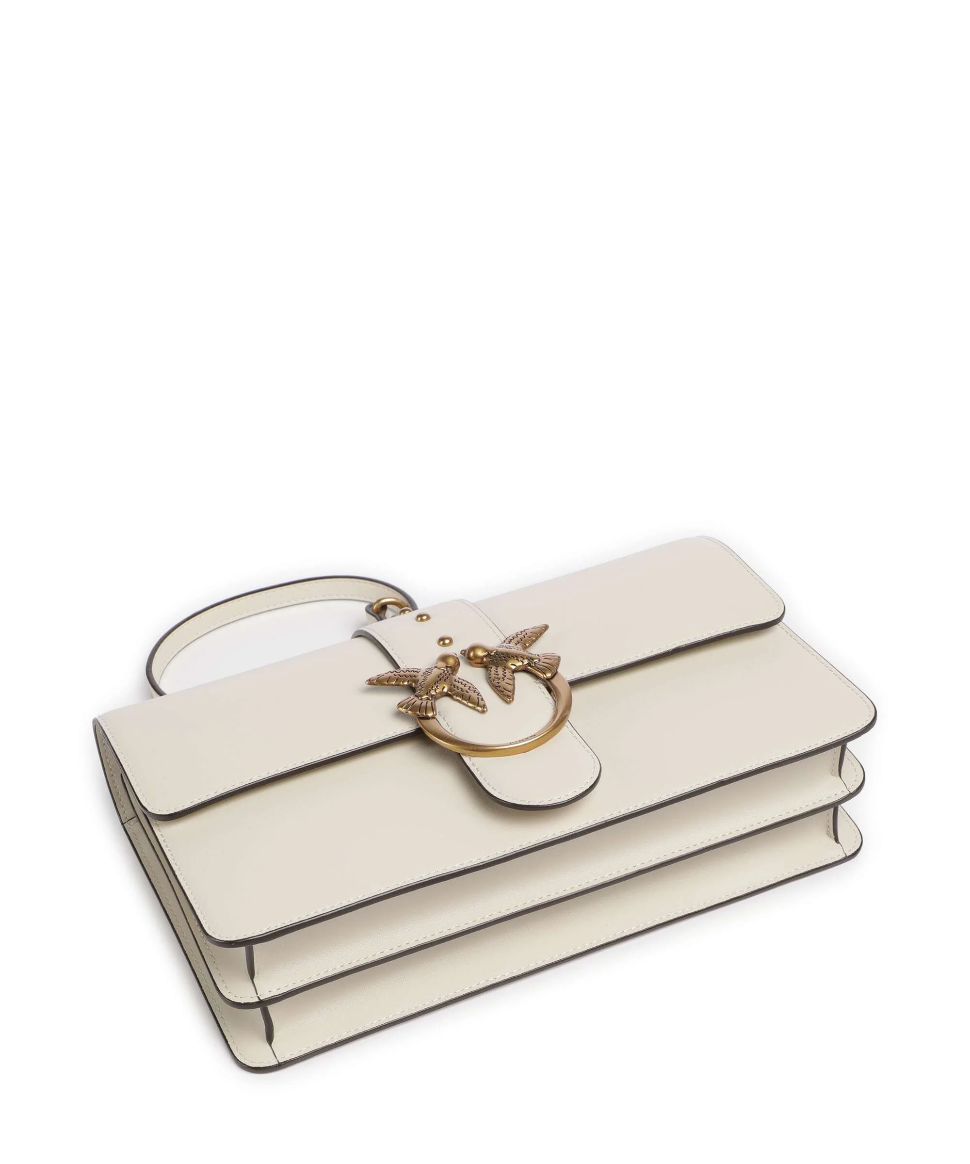 Pinko Love One Classic Crossbody tas bianco seta/antique gold - Image 5