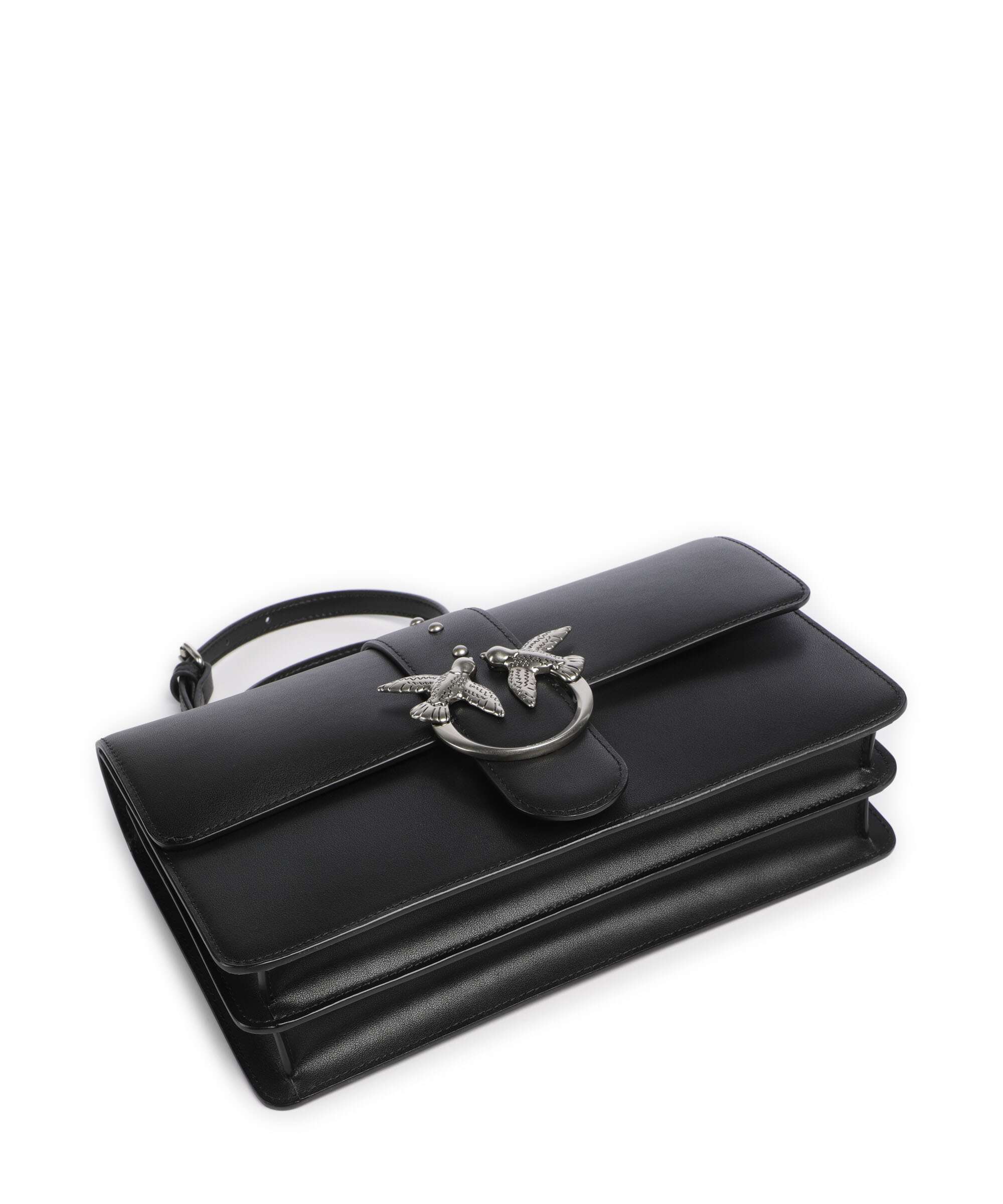 Pinko Love One Classic Crossbody tas nero/old silver - Image 5