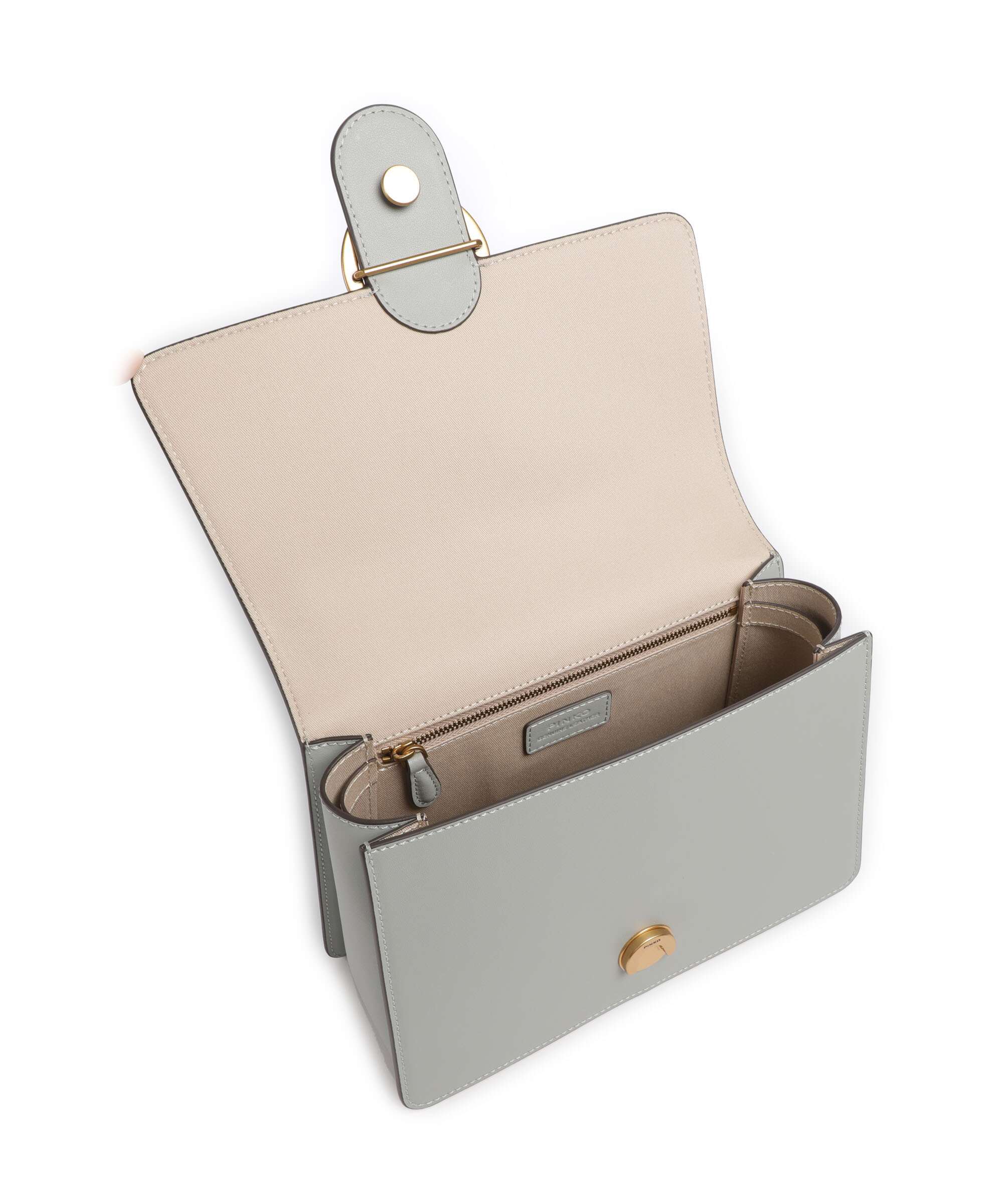 Pinko Love One Classic Handtas grigio perla/antique gold - Image 6
