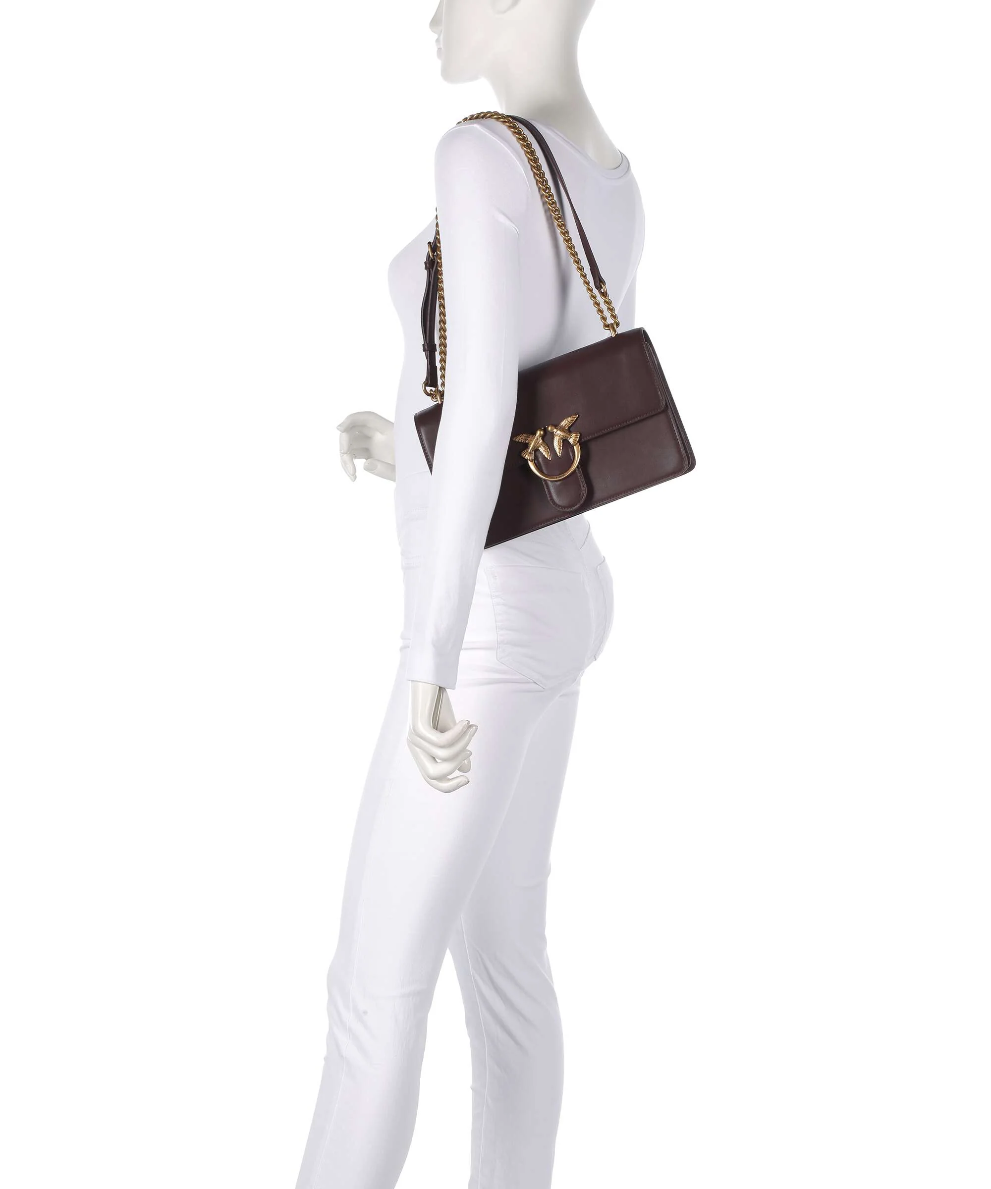 Pinko Love One Classic Schoudertas uva di catawba/antique gold - Image 4