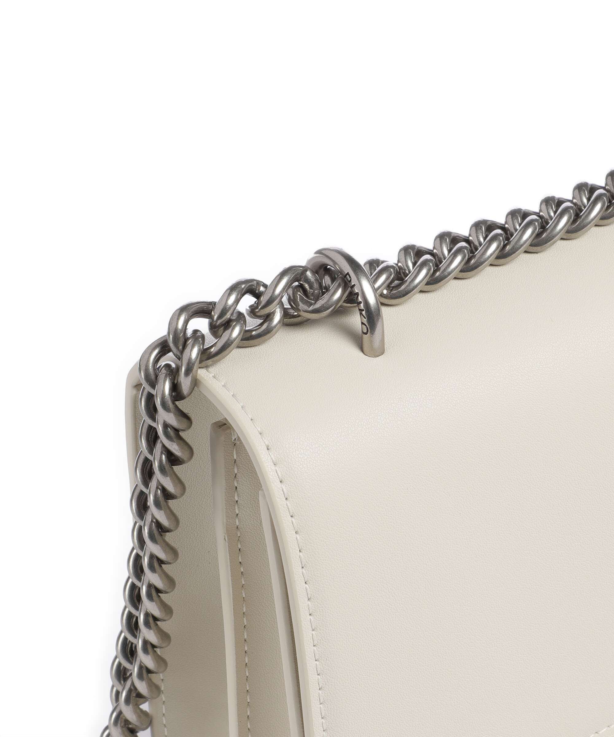 Pinko Love One Classic Schoudertas bianco seta/old silver - Image 5