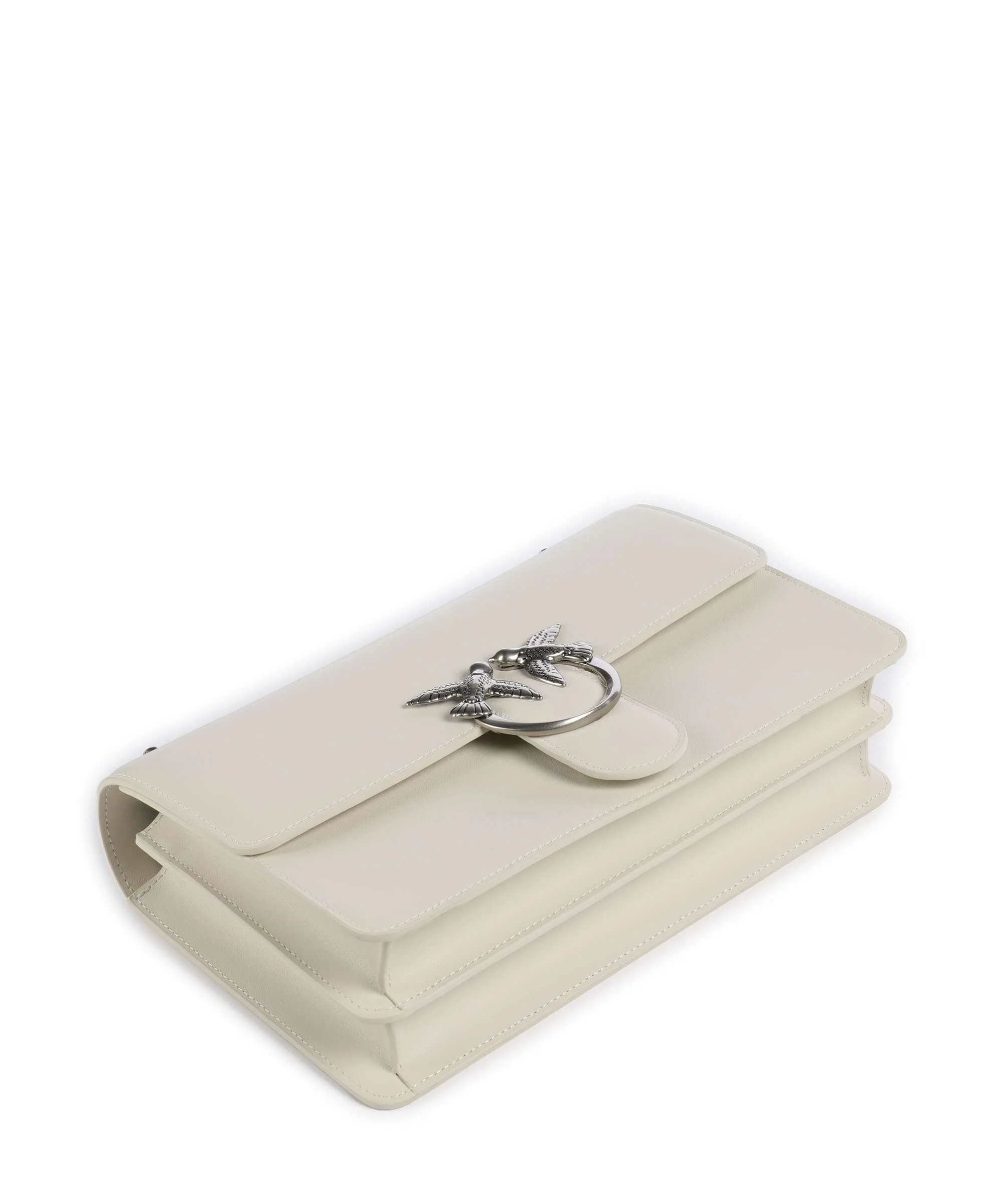 Pinko Love One Classic Schoudertas bianco seta/old silver - Image 6