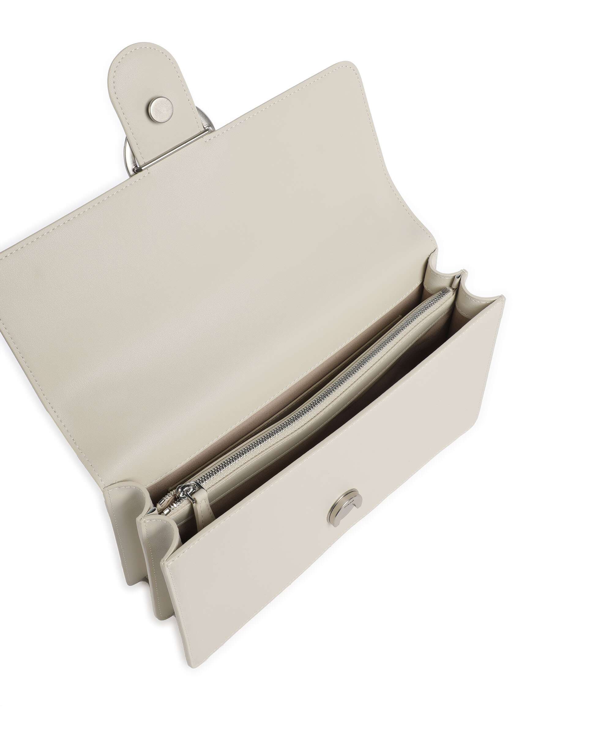 Pinko Love One Classic Schoudertas bianco seta/old silver - Image 7