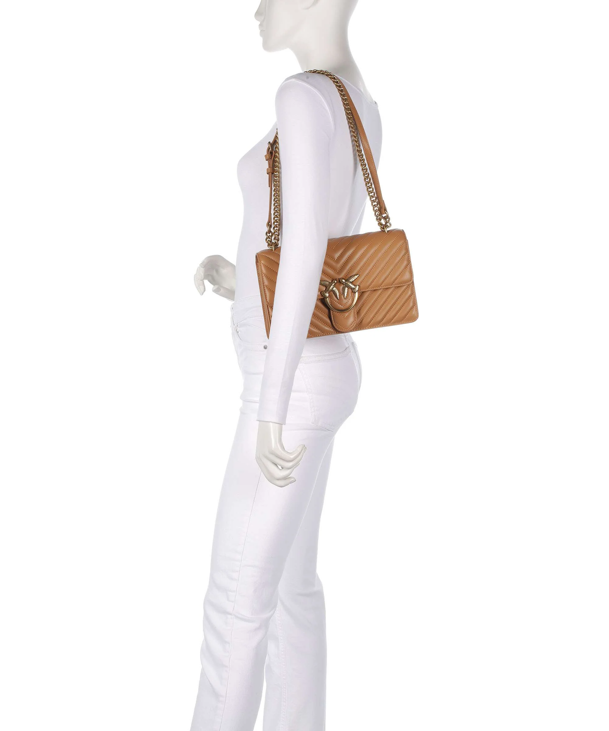 Pinko Love One Classic Schoudertas torrone/antique gold - Image 3