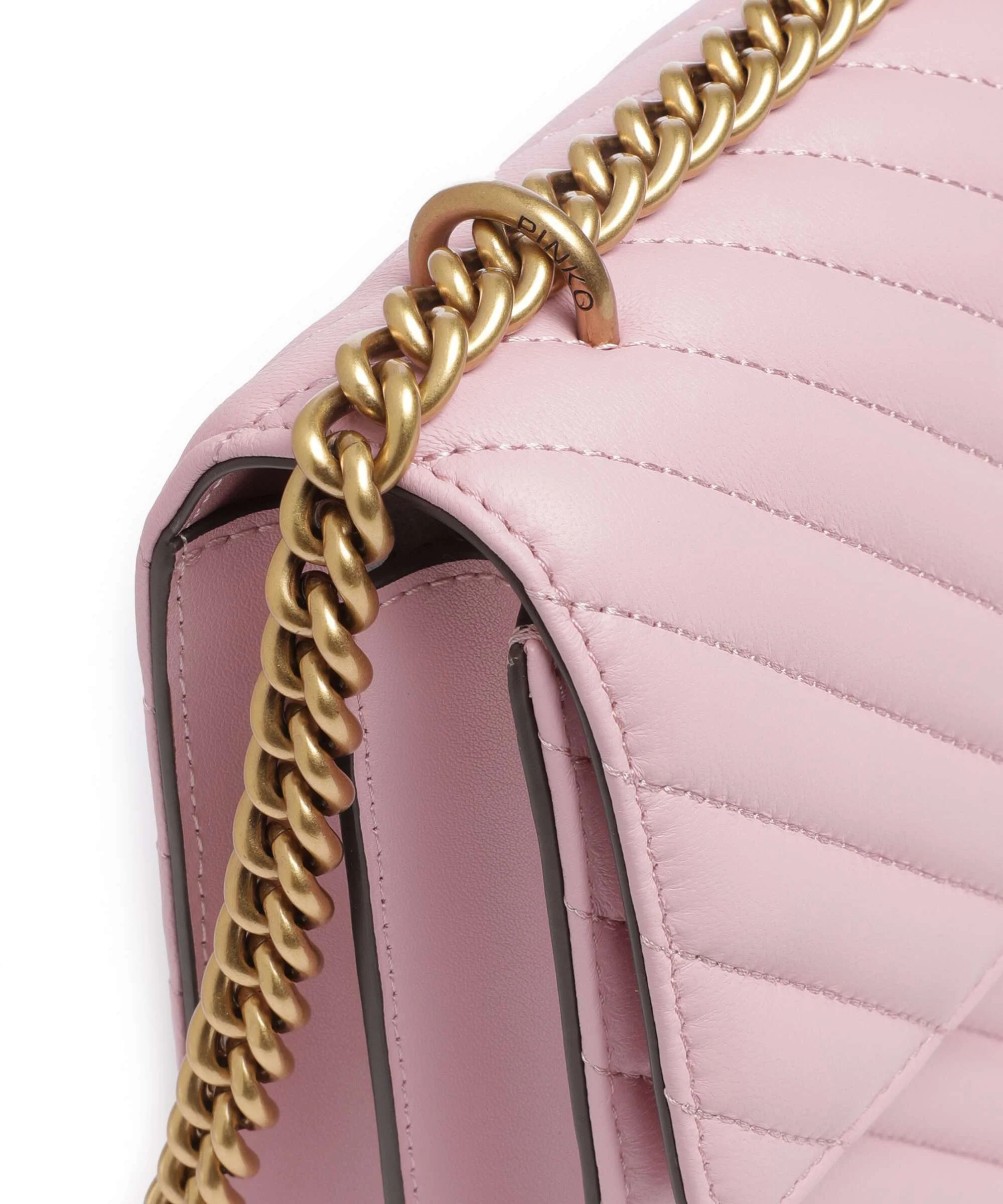 Pinko Love One Classic Schoudertas rosa chiaro/antique gold - Image 5
