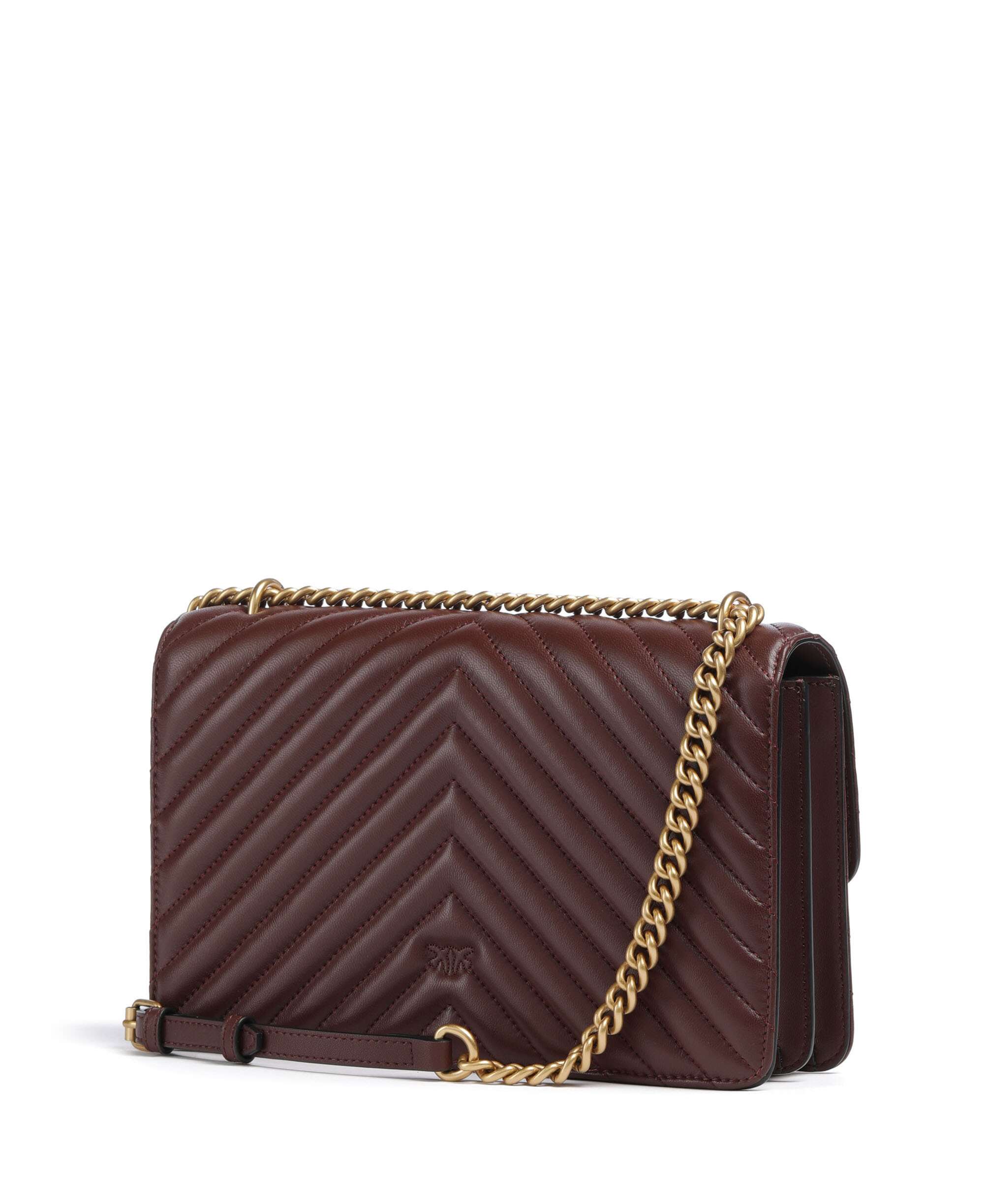 Pinko Love One Classic Schoudertas rosso vino/antique gold - Image 2