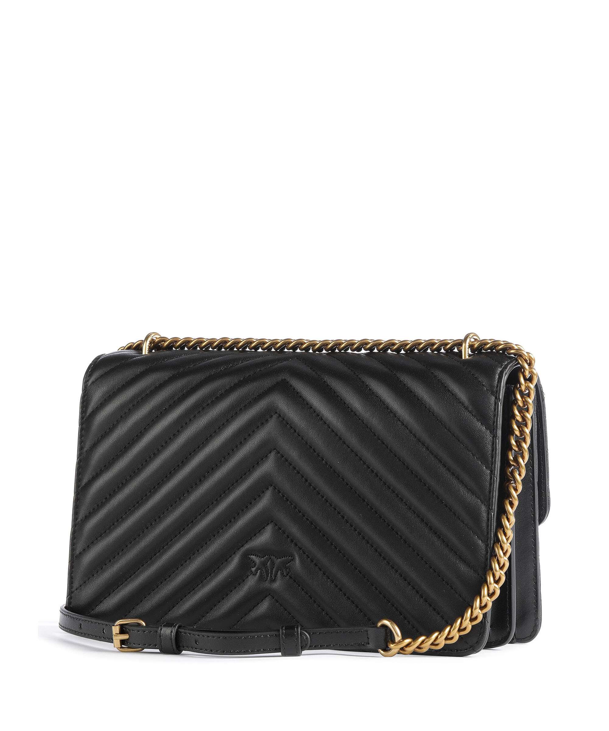 Pinko Love One Classic Schoudertas nero/antique gold - Image 2