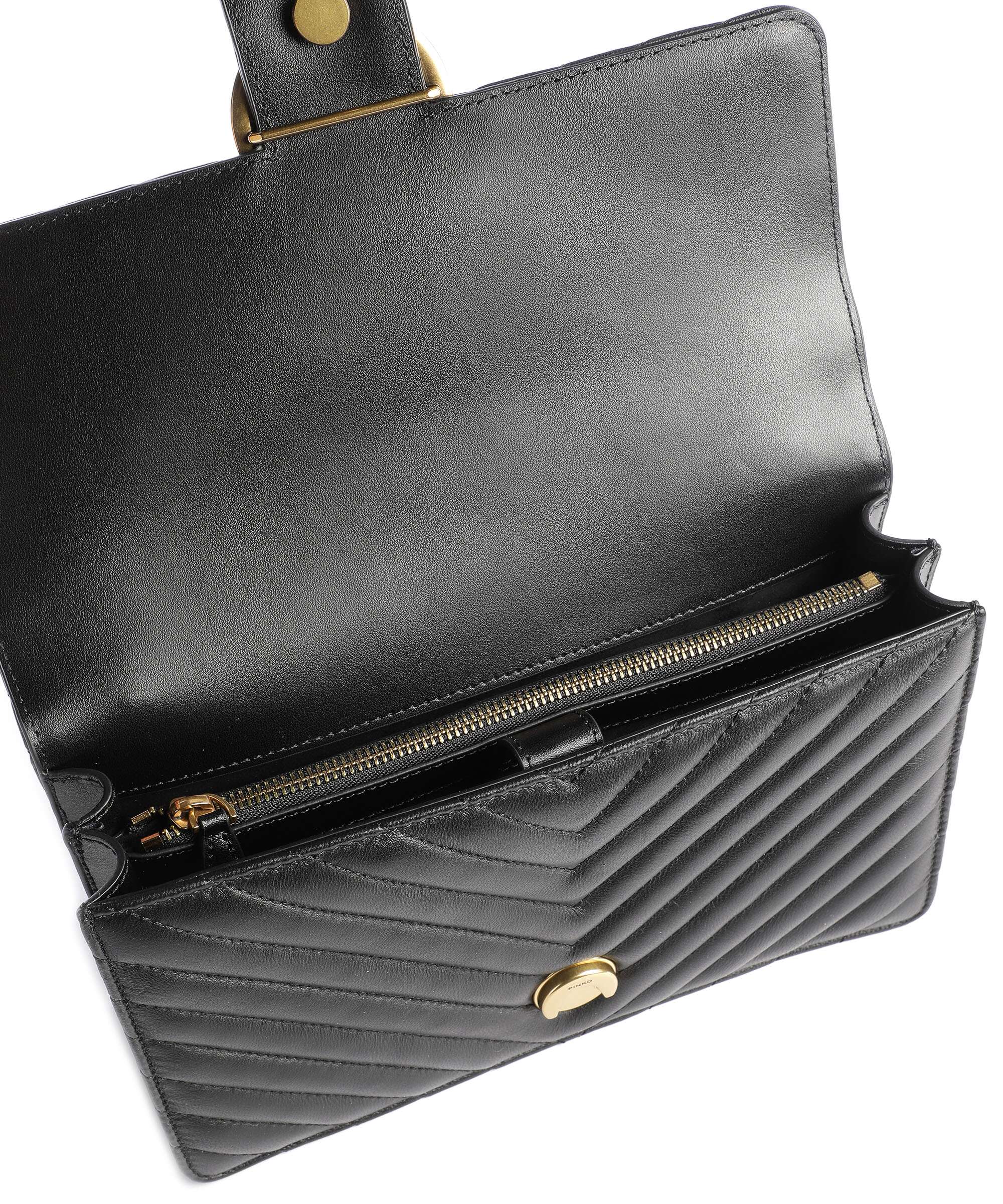 Pinko Love One Classic Schoudertas nero/antique gold - Image 6