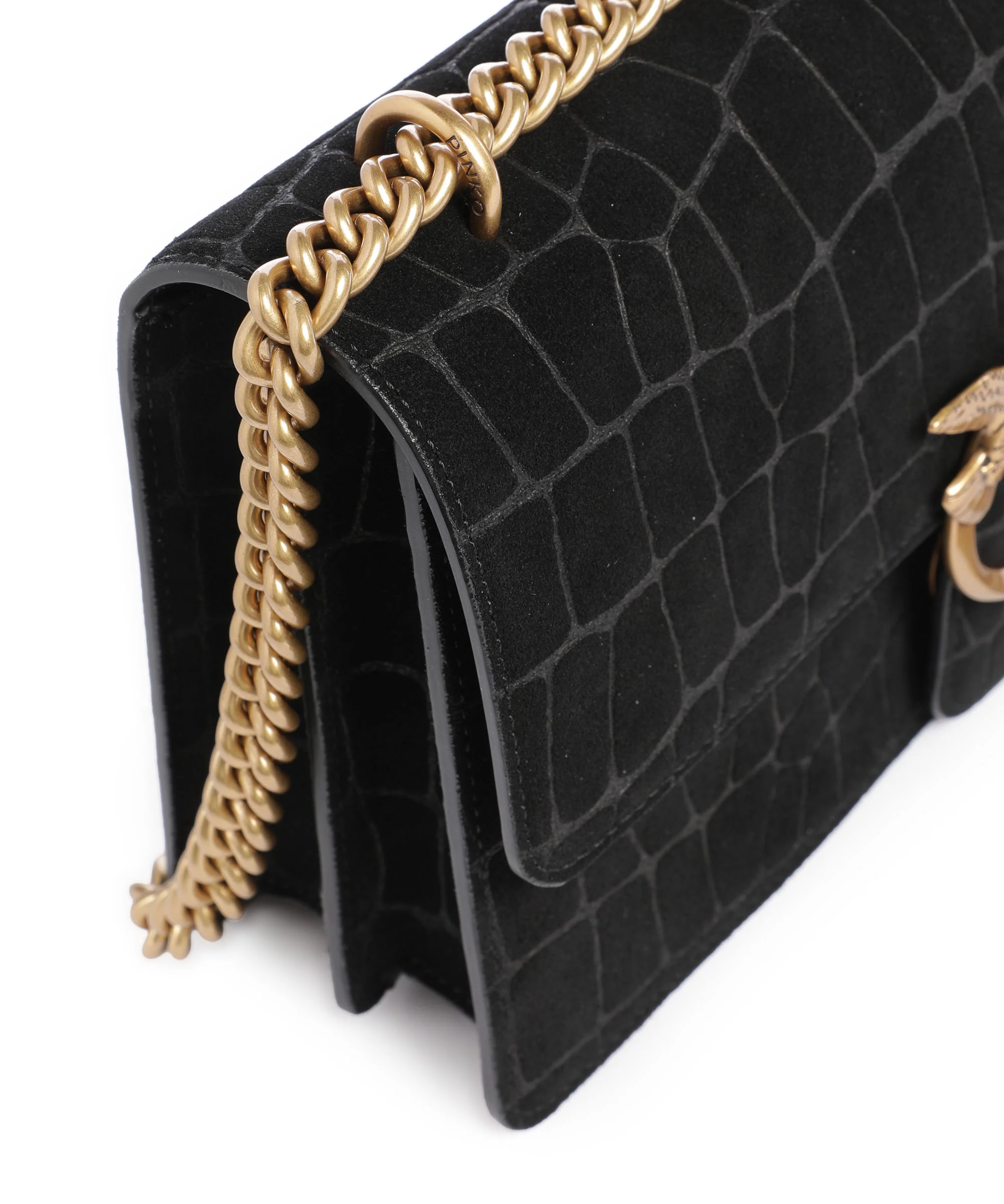 Pinko Love One Classic Schoudertas nero/antique gold - Image 5