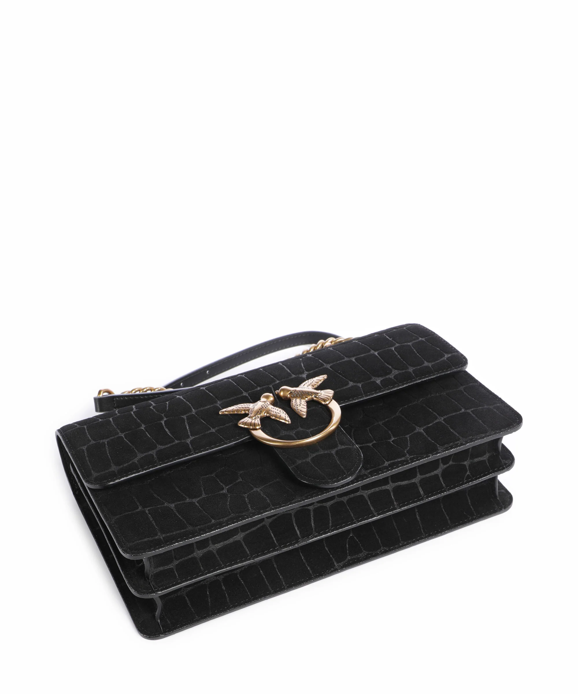 Pinko Love One Classic Schoudertas nero/antique gold - Image 6