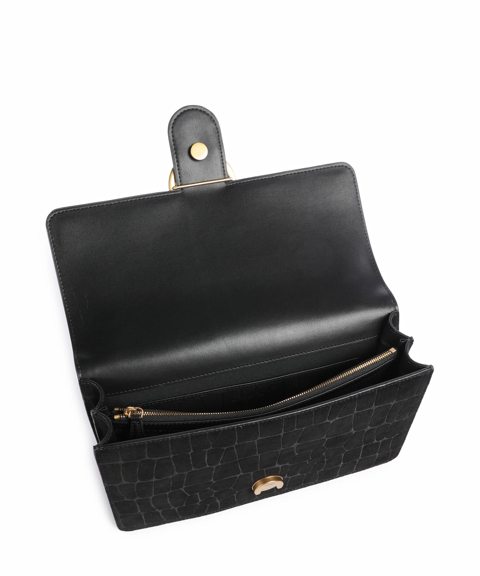 Pinko Love One Classic Schoudertas nero/antique gold - Image 7