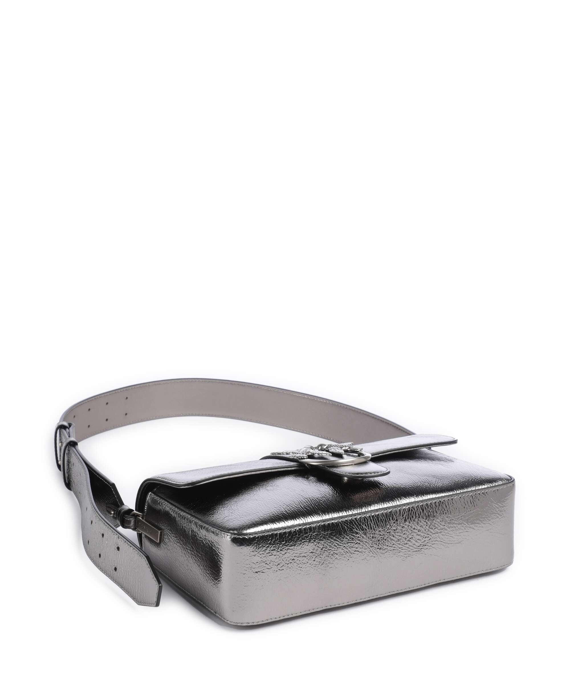Pinko Love One Classic Slouchy Schoudertas antracite/old silver - Image 4