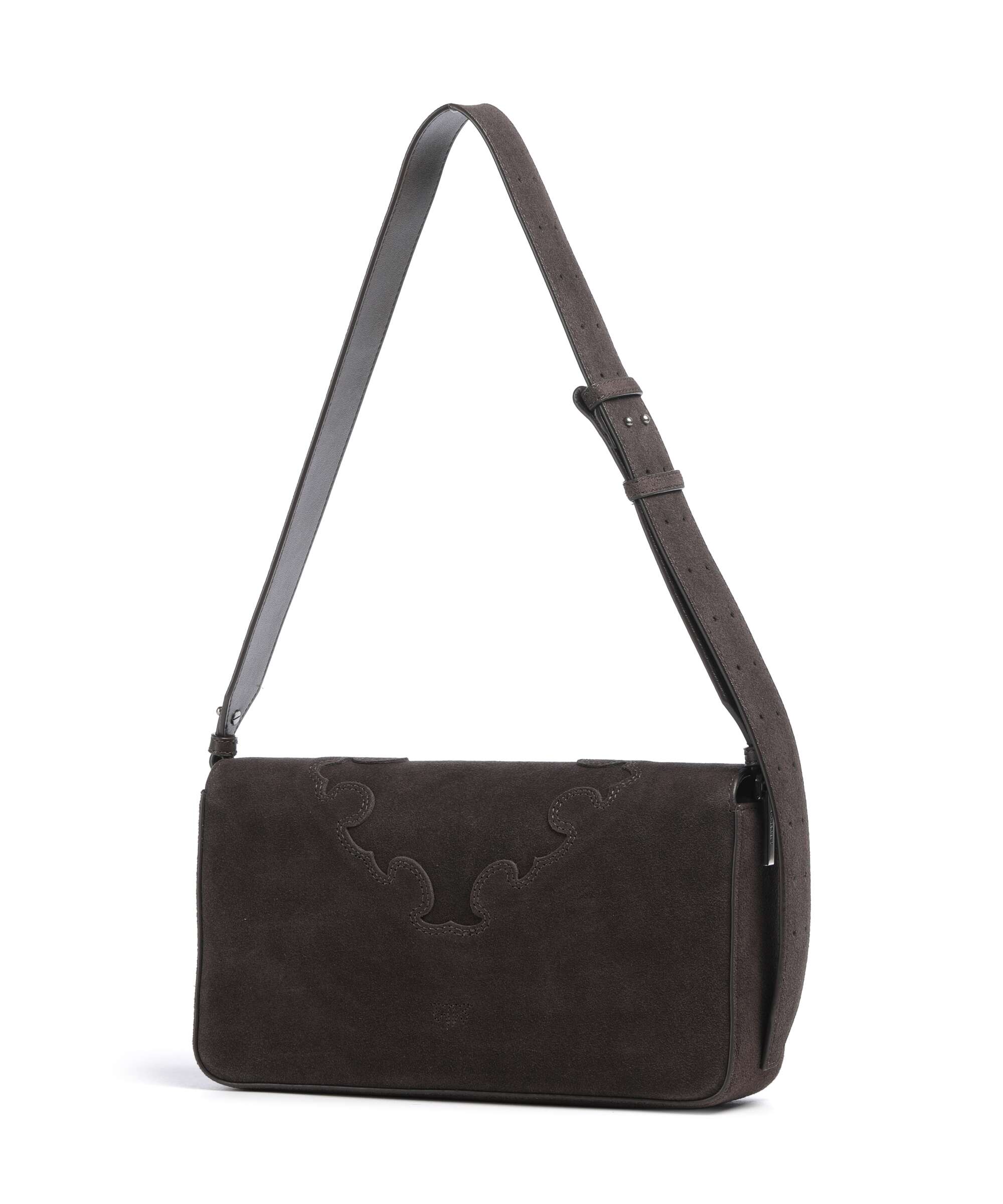 Pinko Love One Classic Slouchy Schoudertas marrone/chicco di caffe/old silver - Image 2