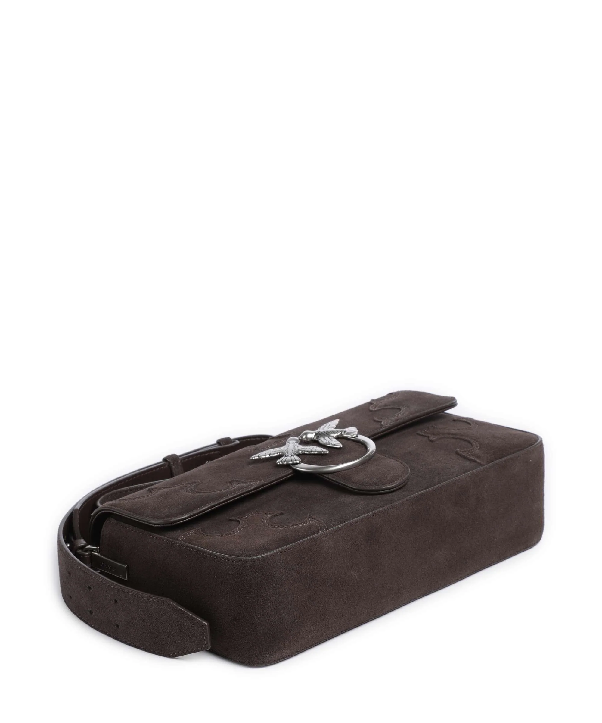 Pinko Love One Classic Slouchy Schoudertas marrone/chicco di caffe/old silver - Image 4