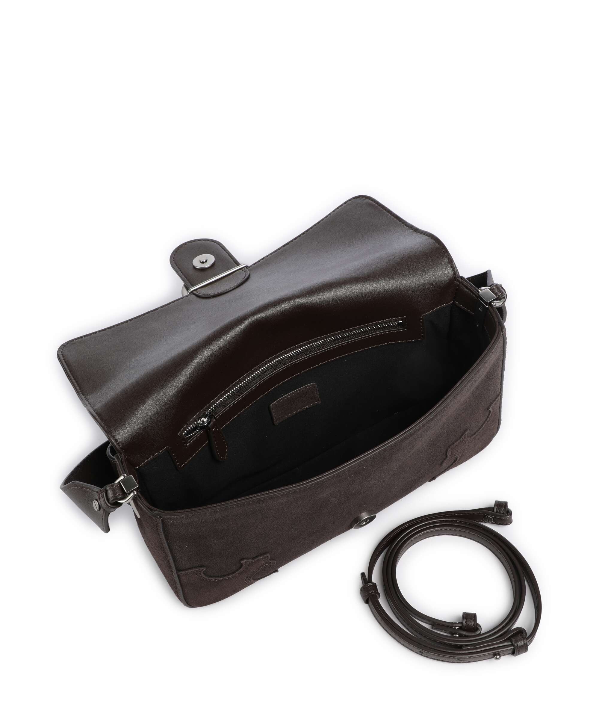 Pinko Love One Classic Slouchy Schoudertas marrone/chicco di caffe/old silver - Image 5