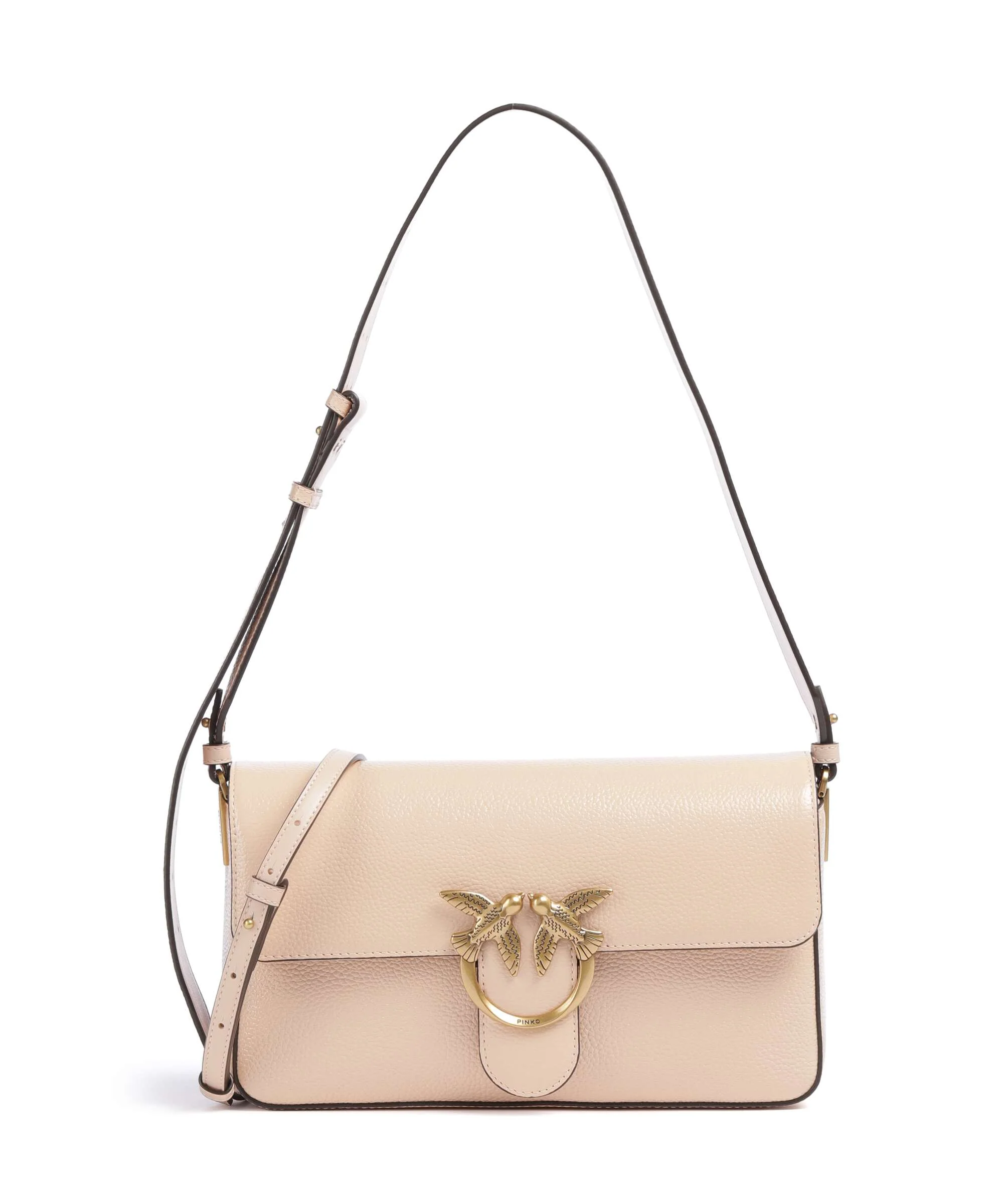 Pinko Love One Classic Slouchy Schoudertas light pink/antique gold