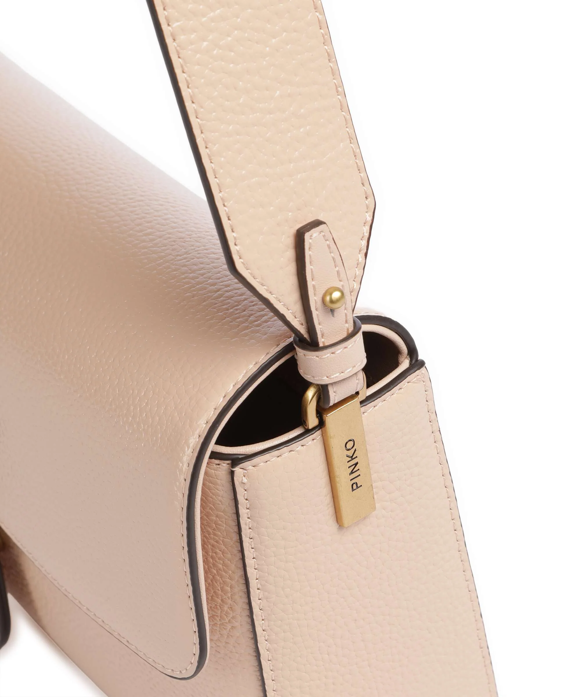 Pinko Love One Classic Slouchy Schoudertas light pink/antique gold - Image 4