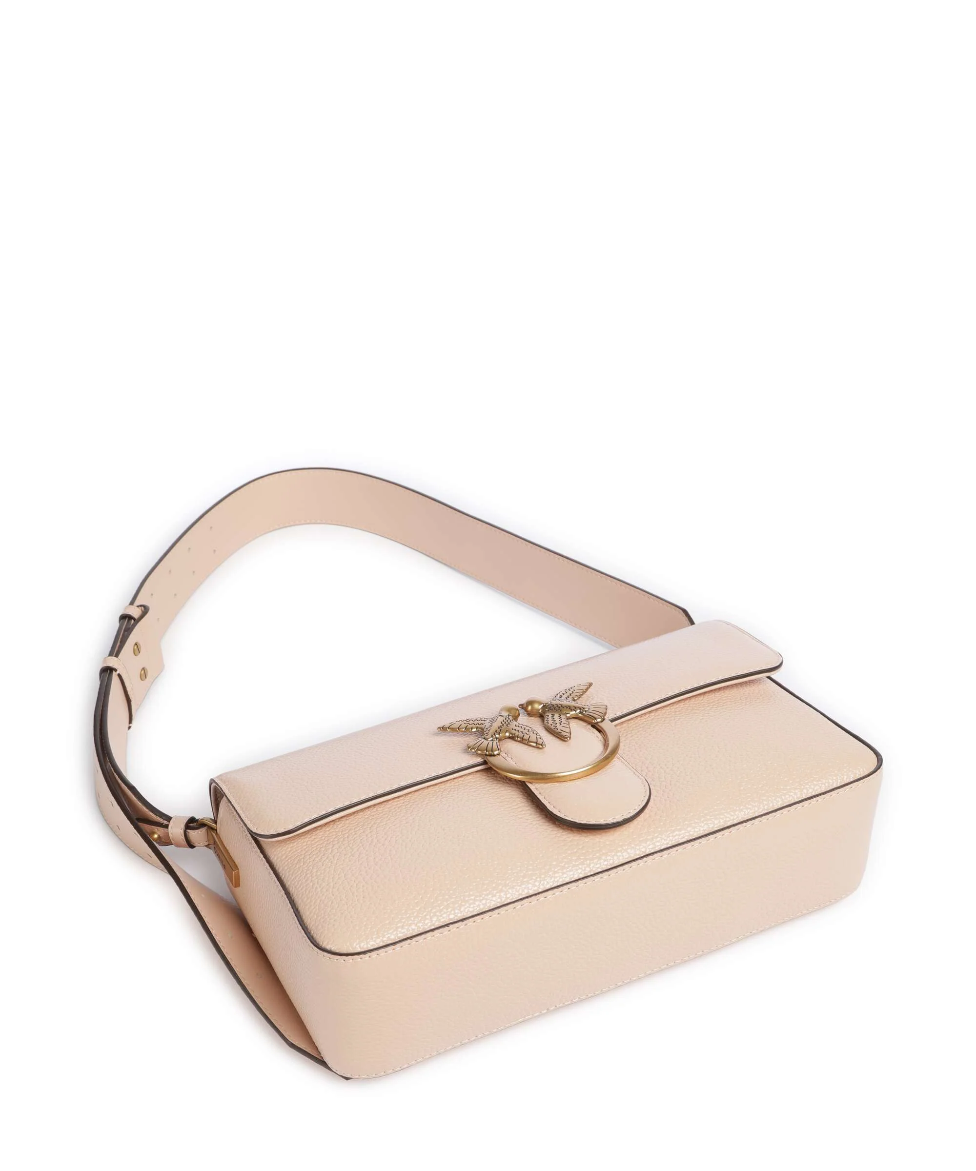 Pinko Love One Classic Slouchy Schoudertas light pink/antique gold - Image 5